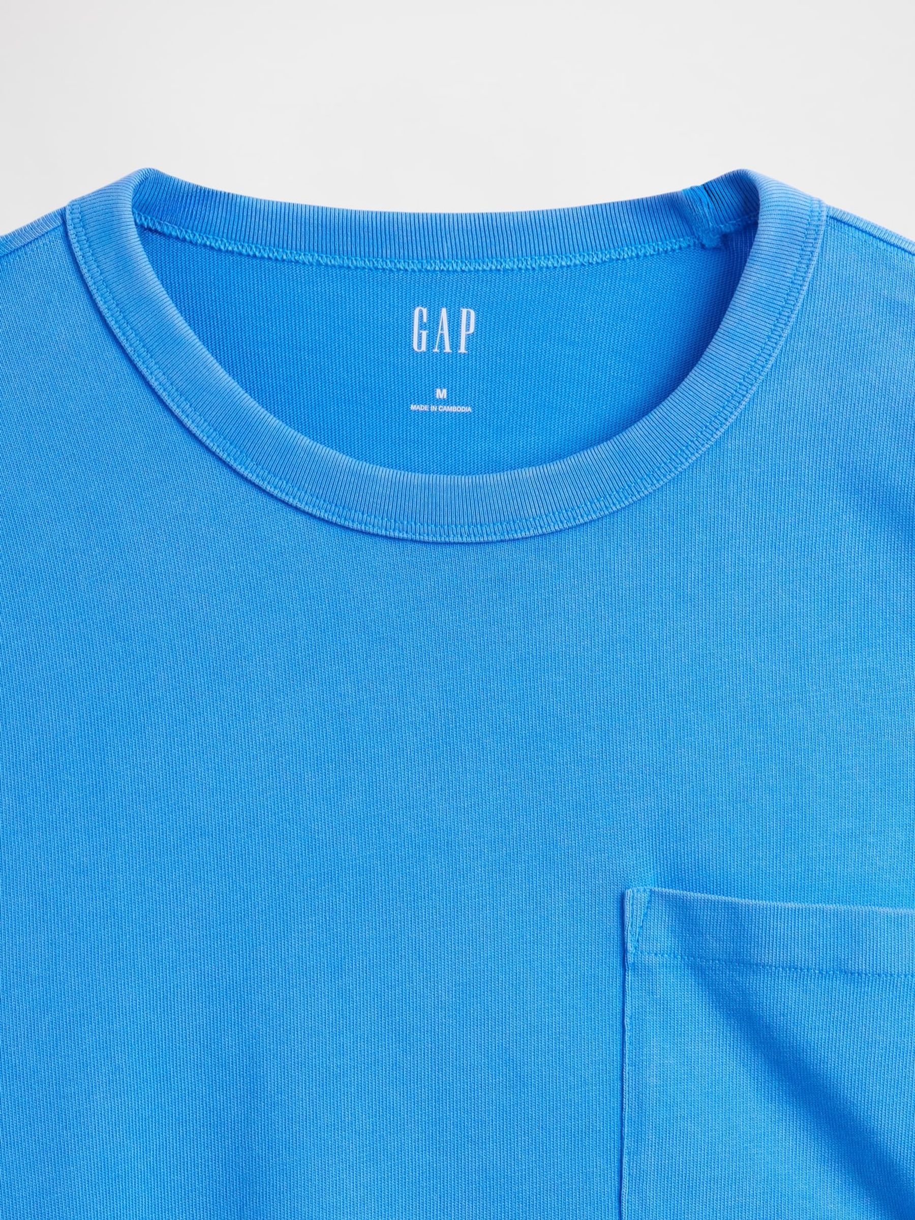 Blue Heavyweight Relaxed T-Shirt - Image 4 of 4 Blue Heavyweight Relaxed T-Shirt - Image 4 of 4