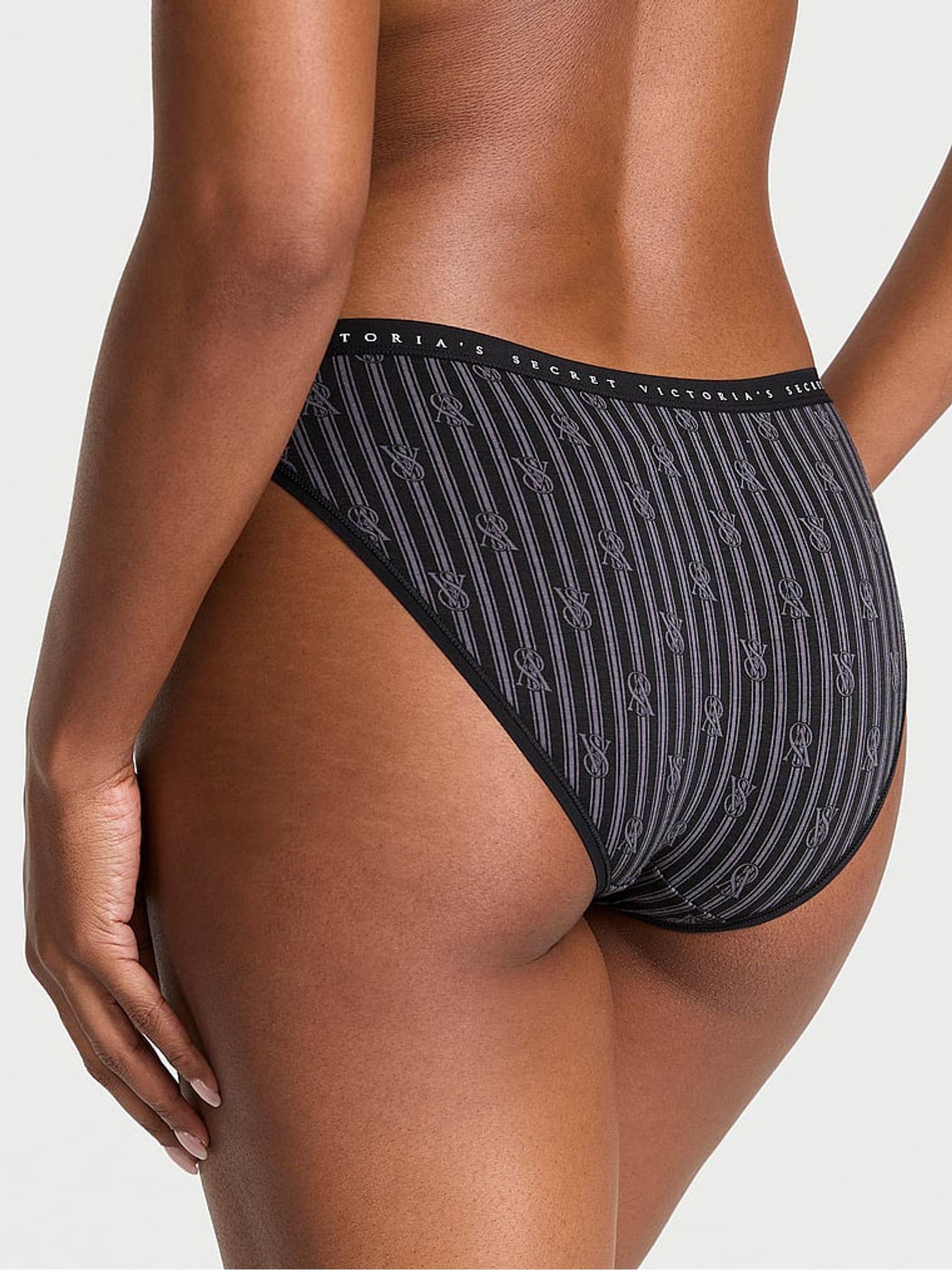 Black Logo Stripes Bikini Knickers - Image 2 of 2