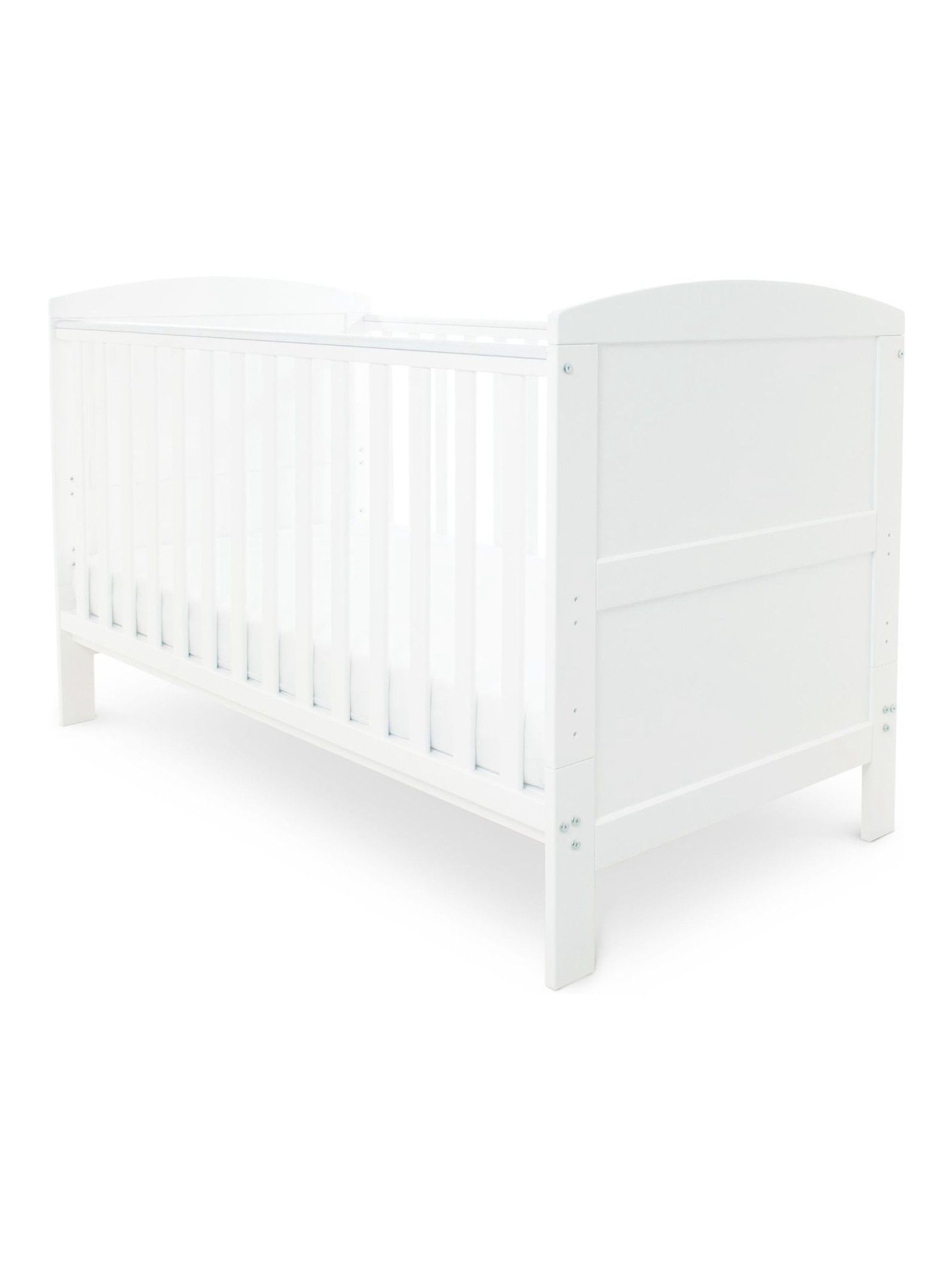Ickle Bubba White Coleby Classic Cot Bed and All Seasons Premium Poc Mattress - Image 2 of 6