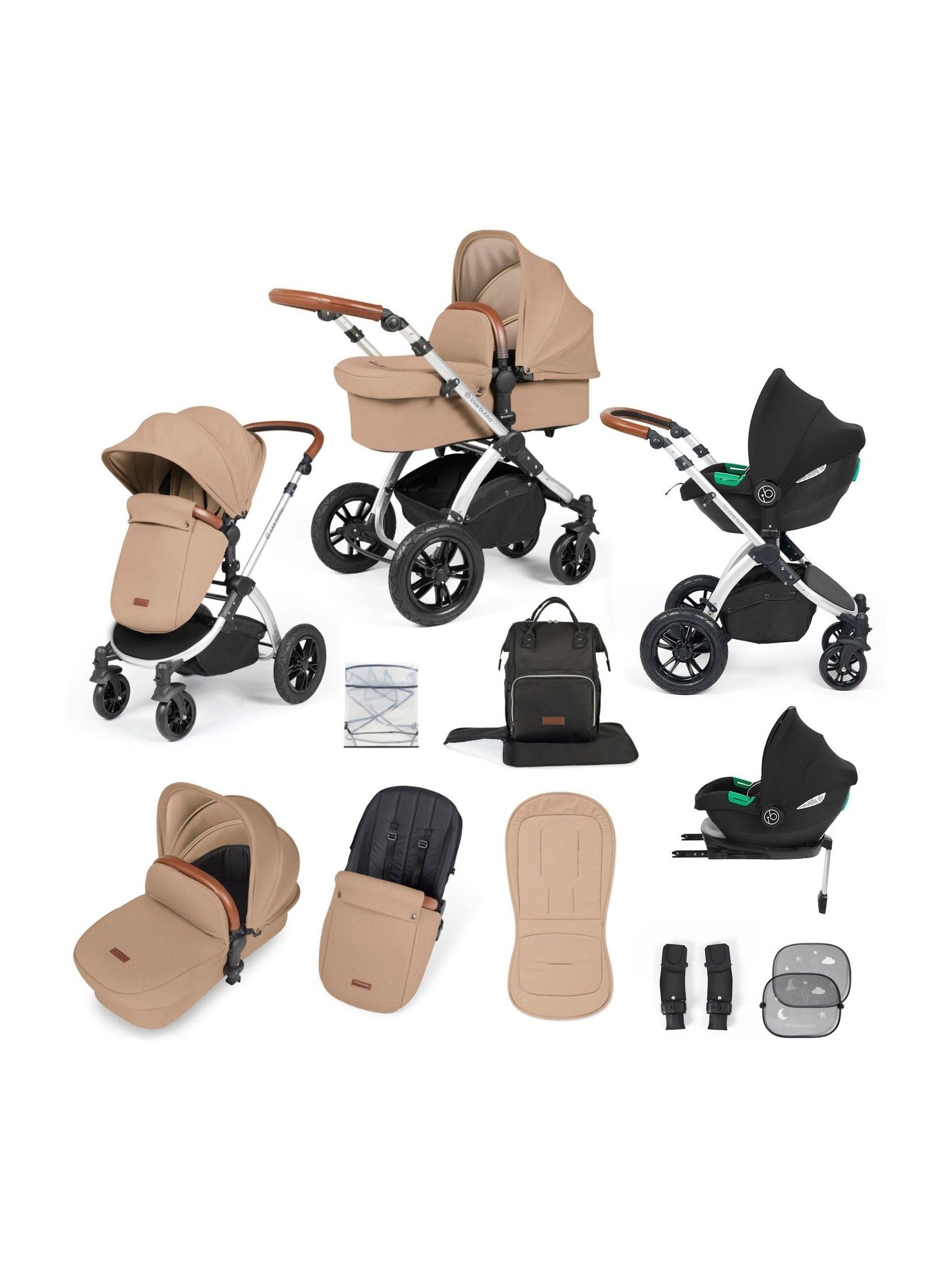 Ickle Bubba 12 Piece Desert Stomp Luxe Travel System with iSize Cirrus Car Seat - Image 2 of 6