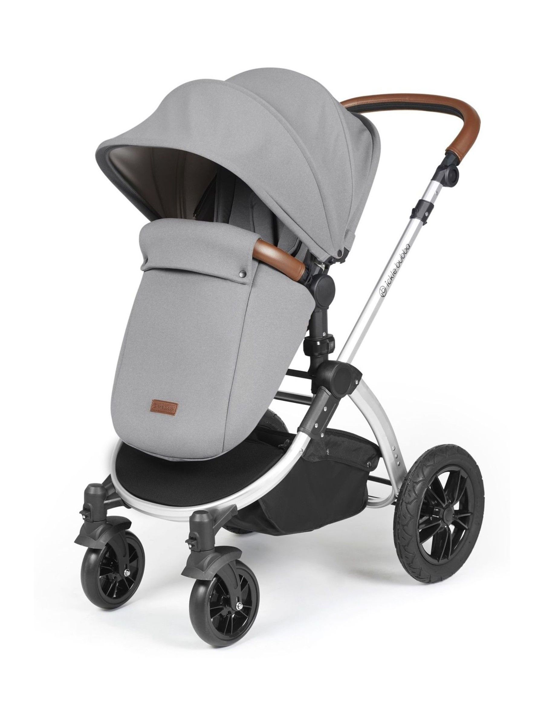 Ickle Bubba 12 Piece Pearl Grey Stomp Luxe Travel System with iSize Cirrus Car Seat - Image 3 of 5