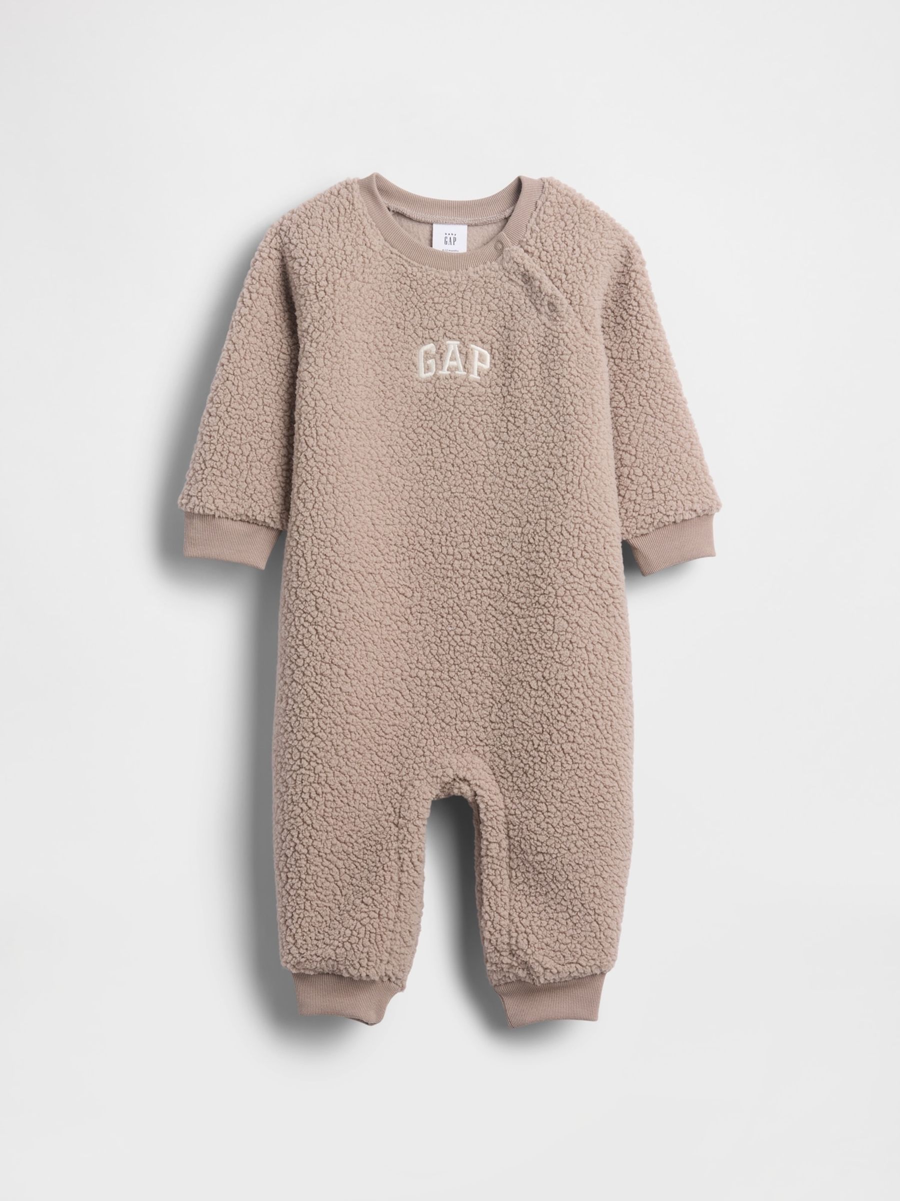 Brown Sherpa Logo One-Piece All-In-One (0-24mths) - Image 1 of 2