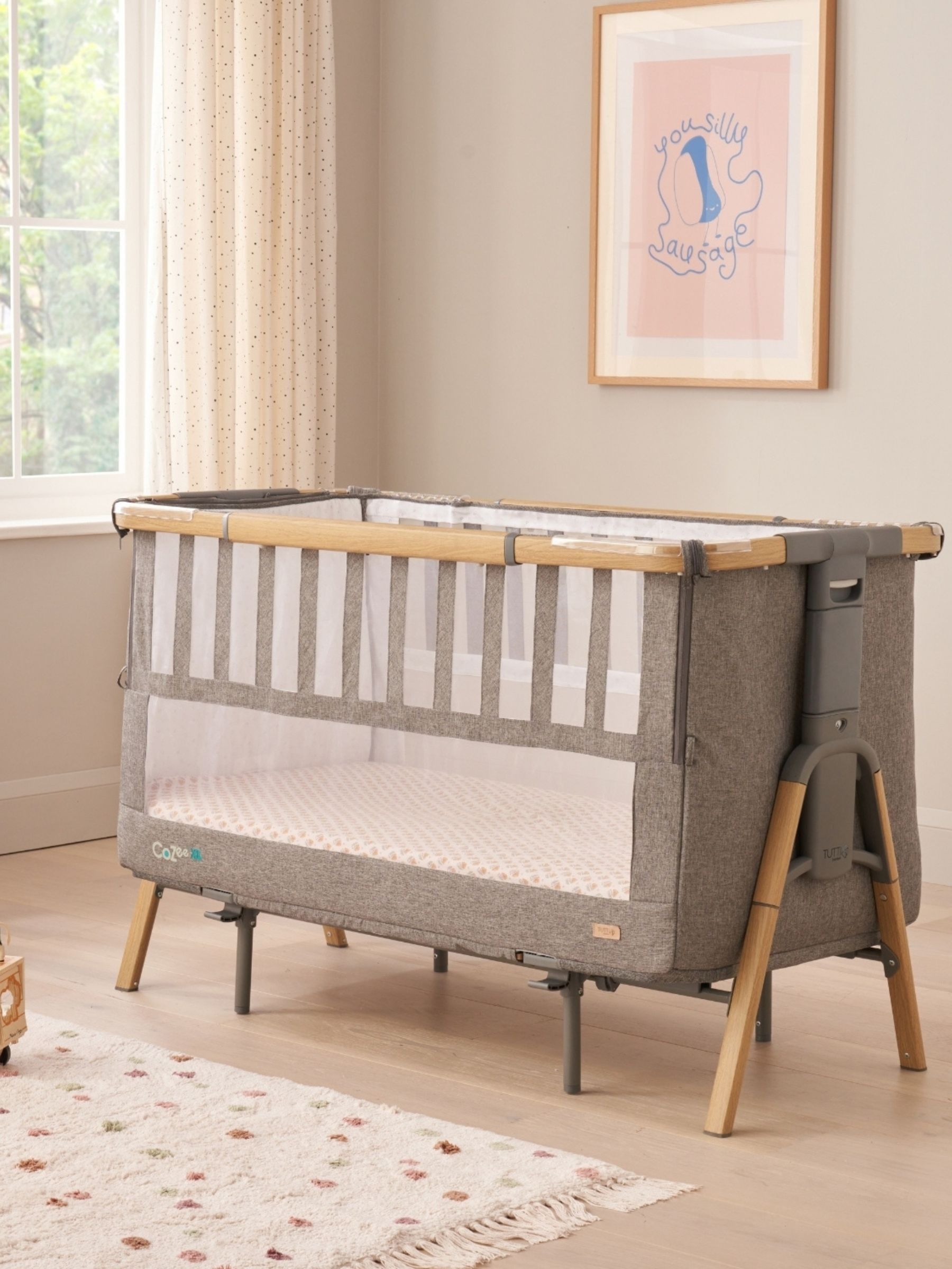 Tutti Bambini Oak Charcoal CoZee XL Complete Birth to 4+ Years - Image 1 of 9