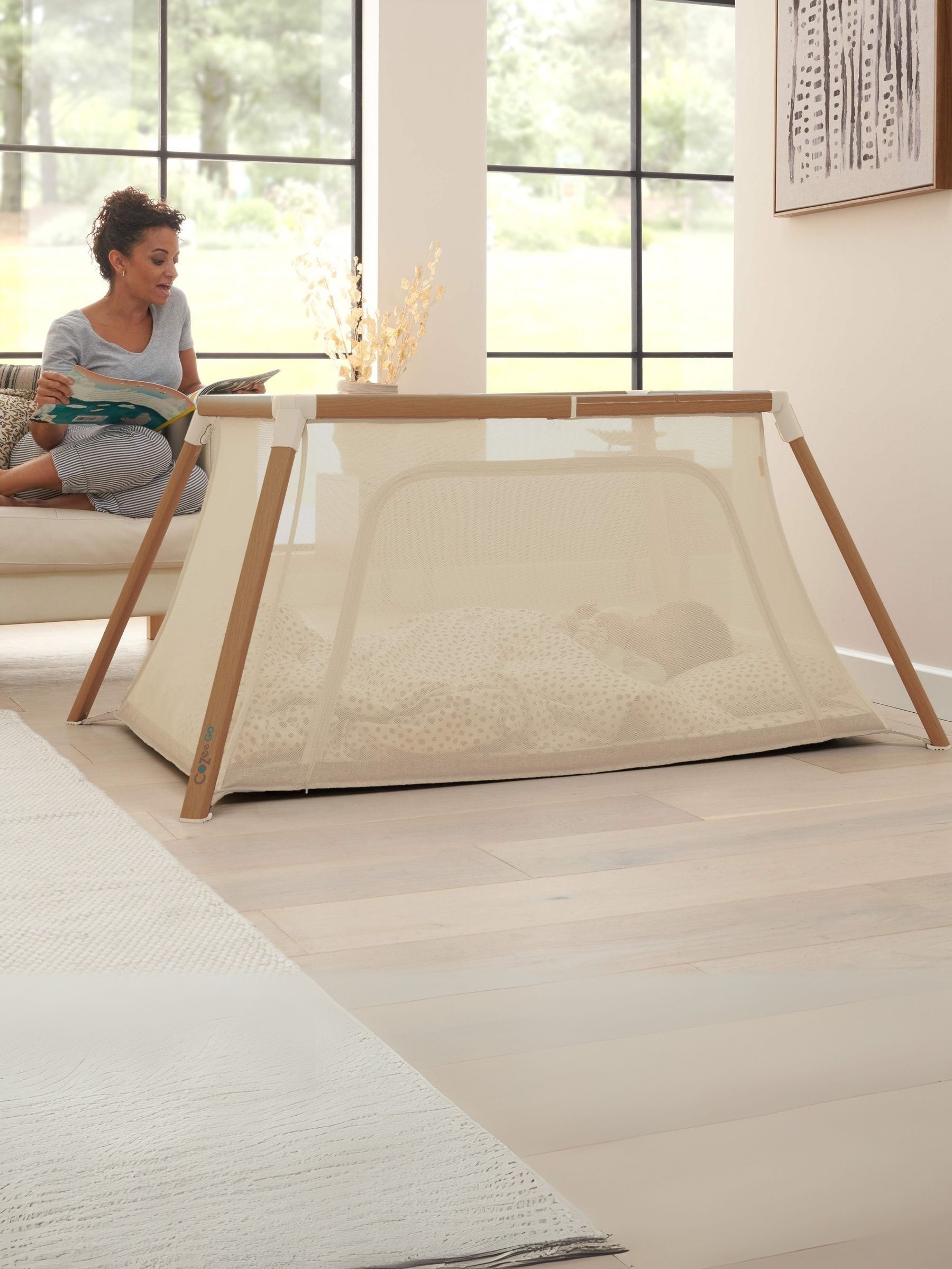 Tutti Bambini Scandi Walnut Ecru CoZee Go Day & Night Bundle - Image 2 of 5