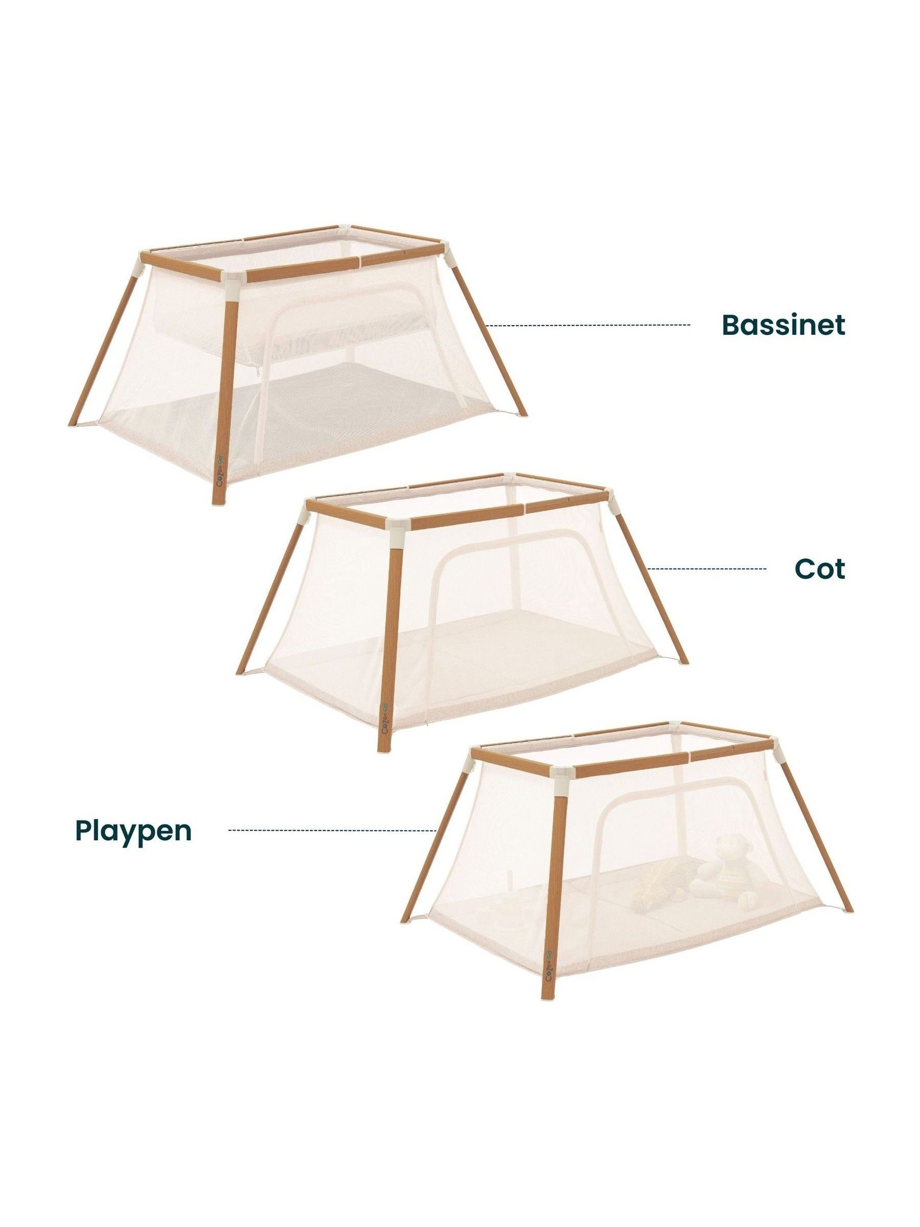 Tutti Bambini Scandi Walnut Ecru CoZee Go Day & Night Bundle - Image 4 of 5