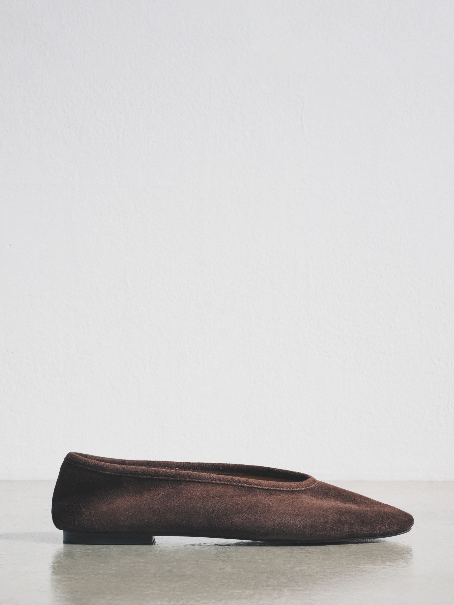 Soft Suede Leather Ballerinas Chocolate Brown - Image 2 of 3