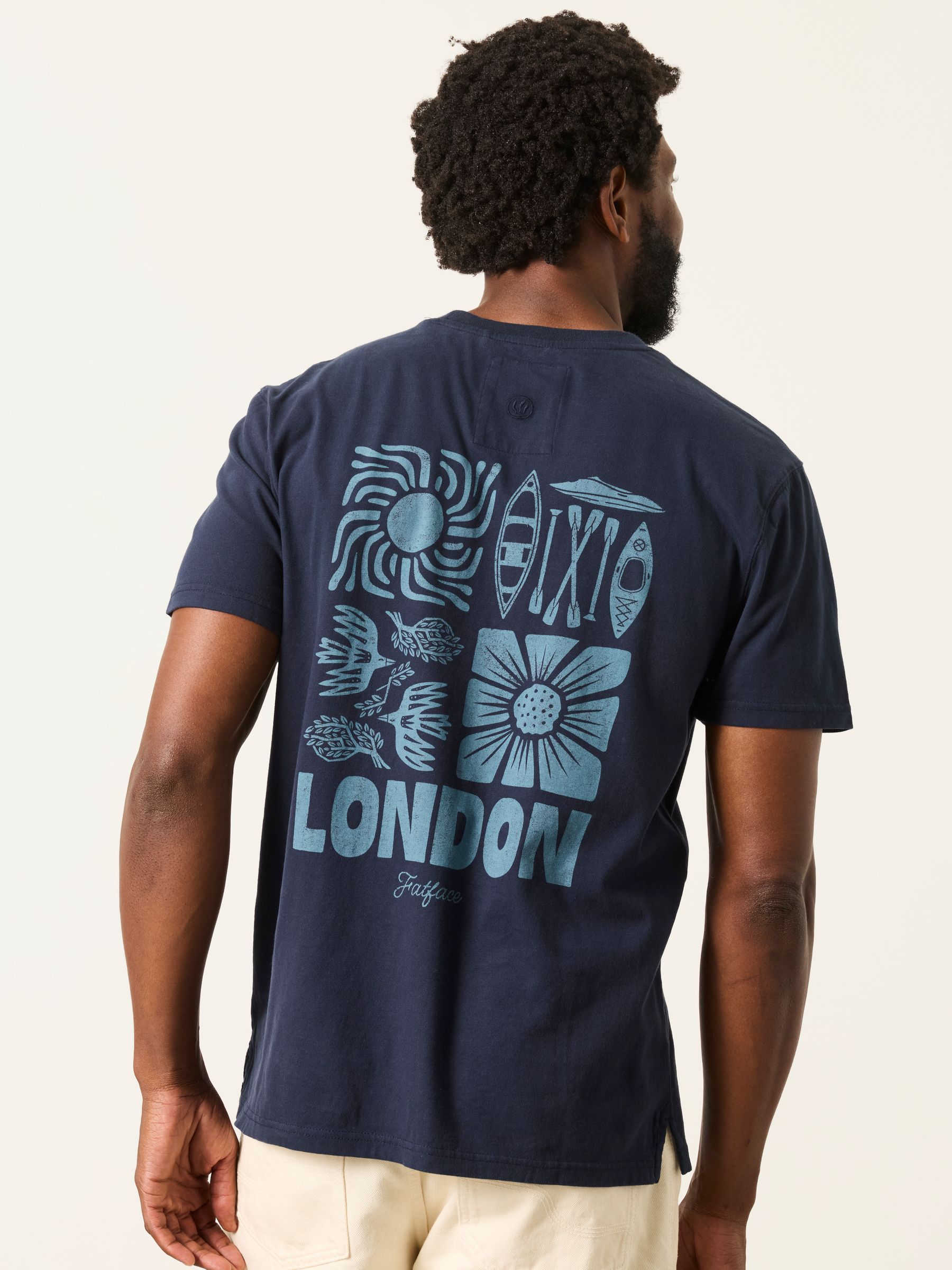 Navy London Graphic  T-Shirt - Image 1 of 7