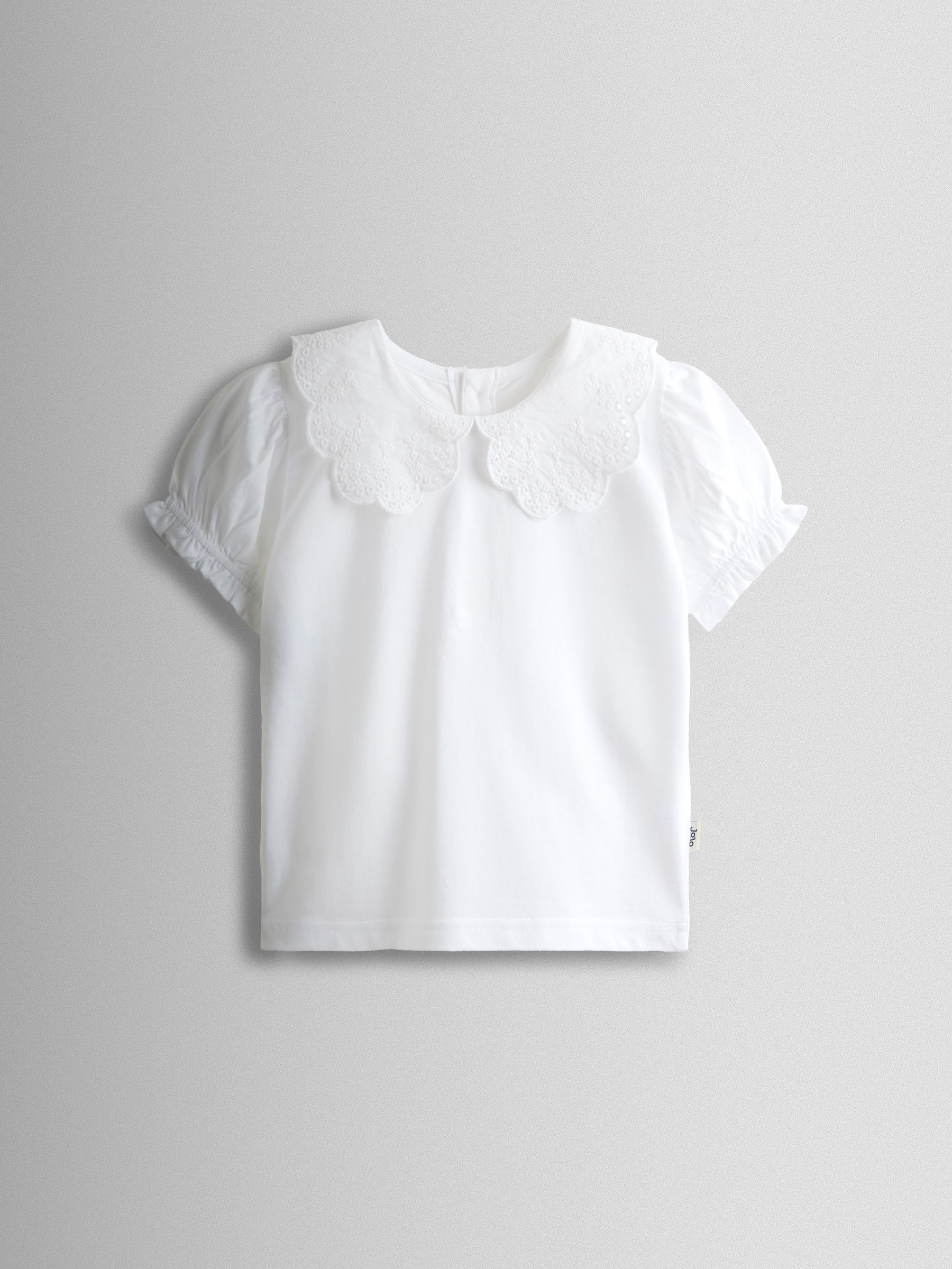 White 3- Pack Broderie Collar T-shirt - Image 3 of 6