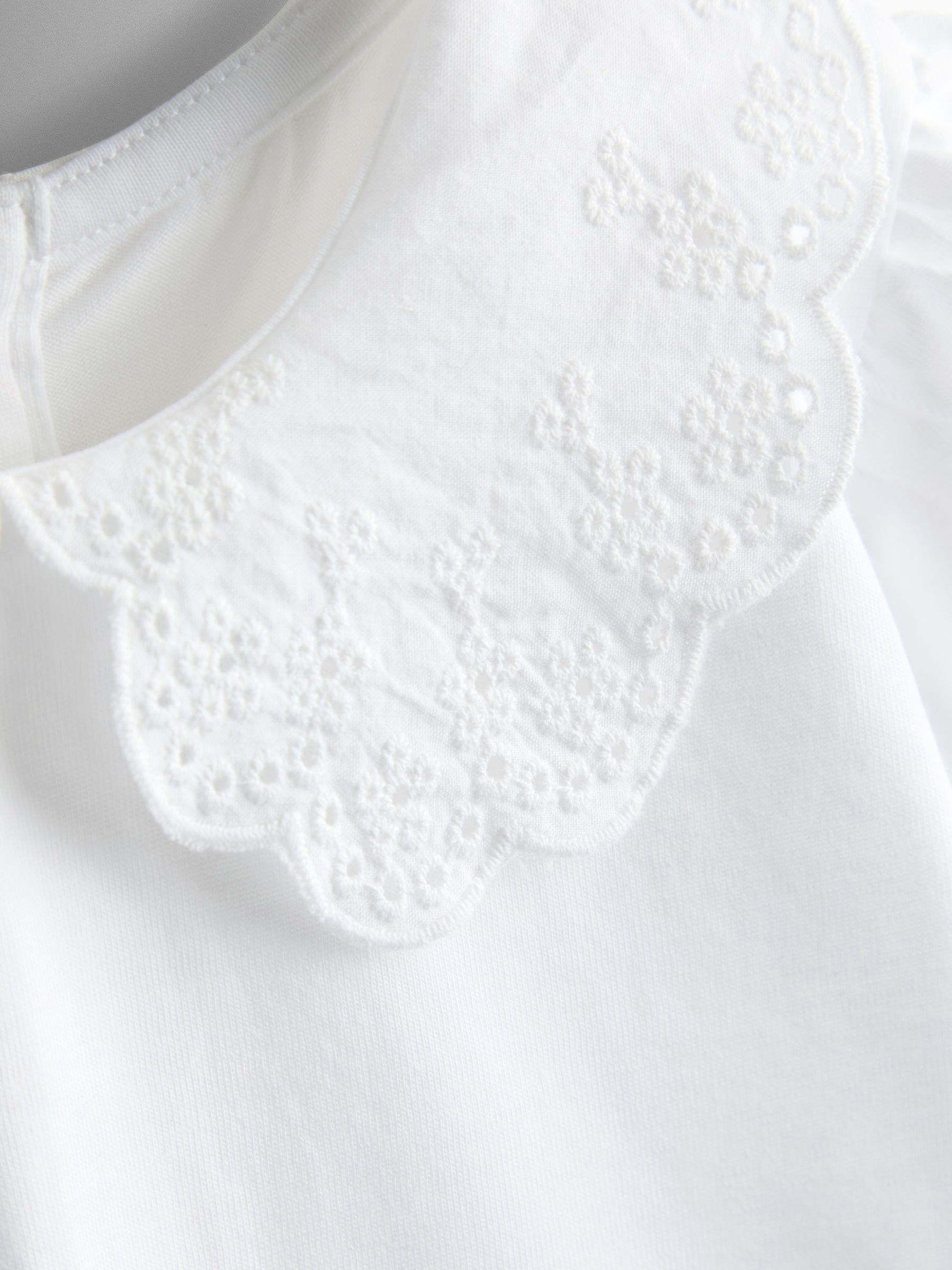 White 3- Pack Broderie Collar T-shirt - Image 5 of 6