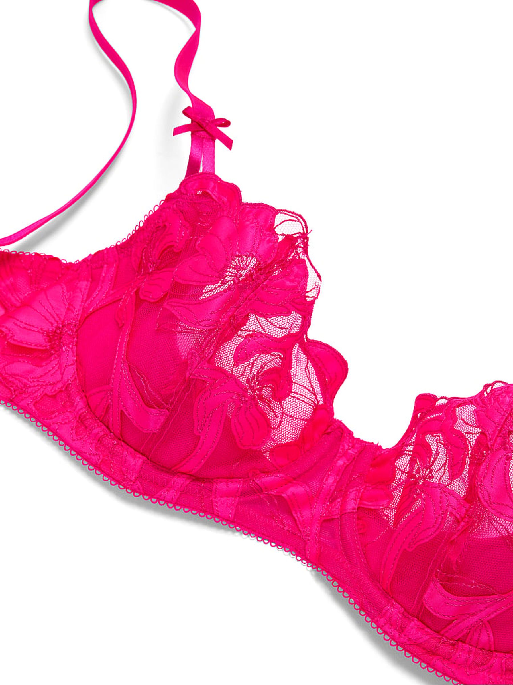 Haute Pink Floral Embroidered Bra - Image 4 of 4 Haute Pink Floral Embroidered Bra - Image 4 of 4