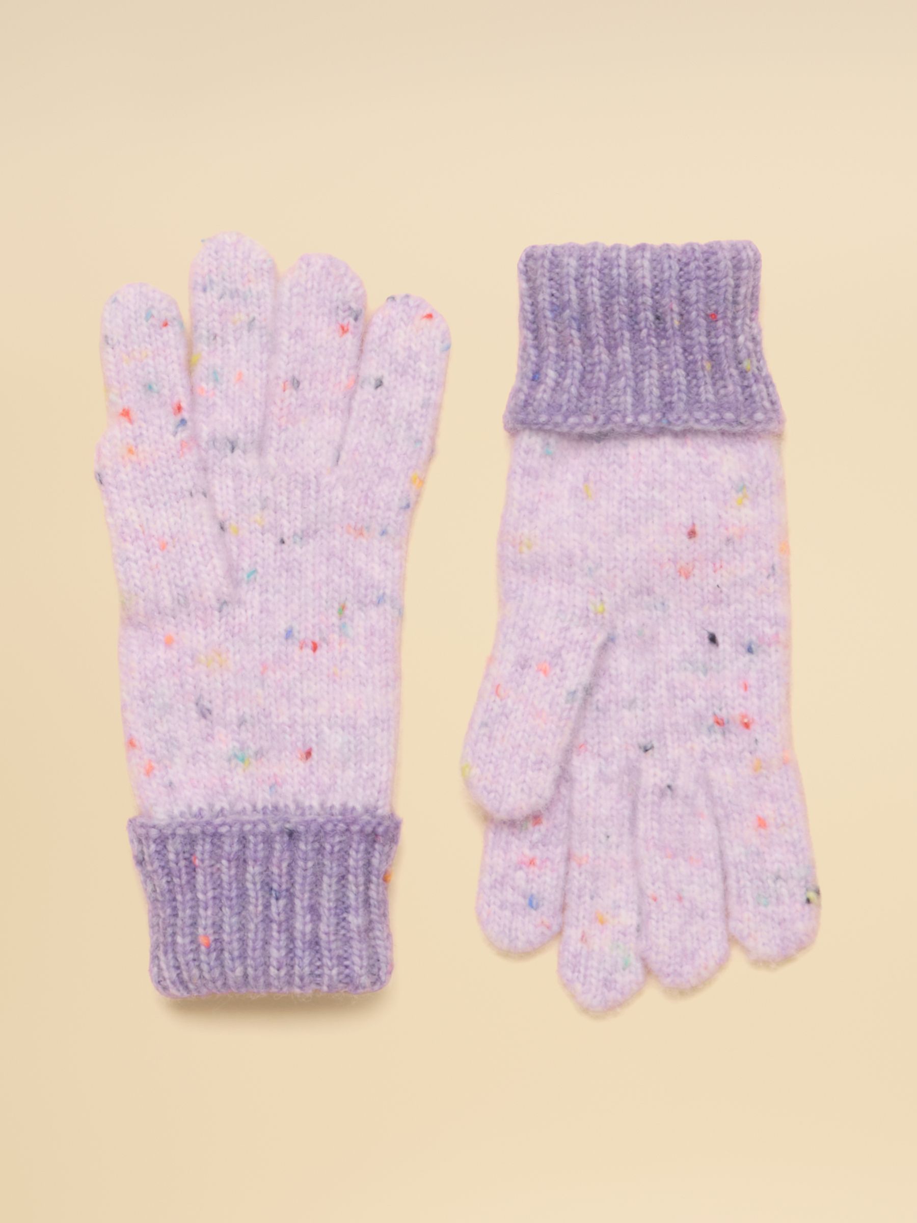 Colourblock Lilac Purple Gloves - Image 2 of 3