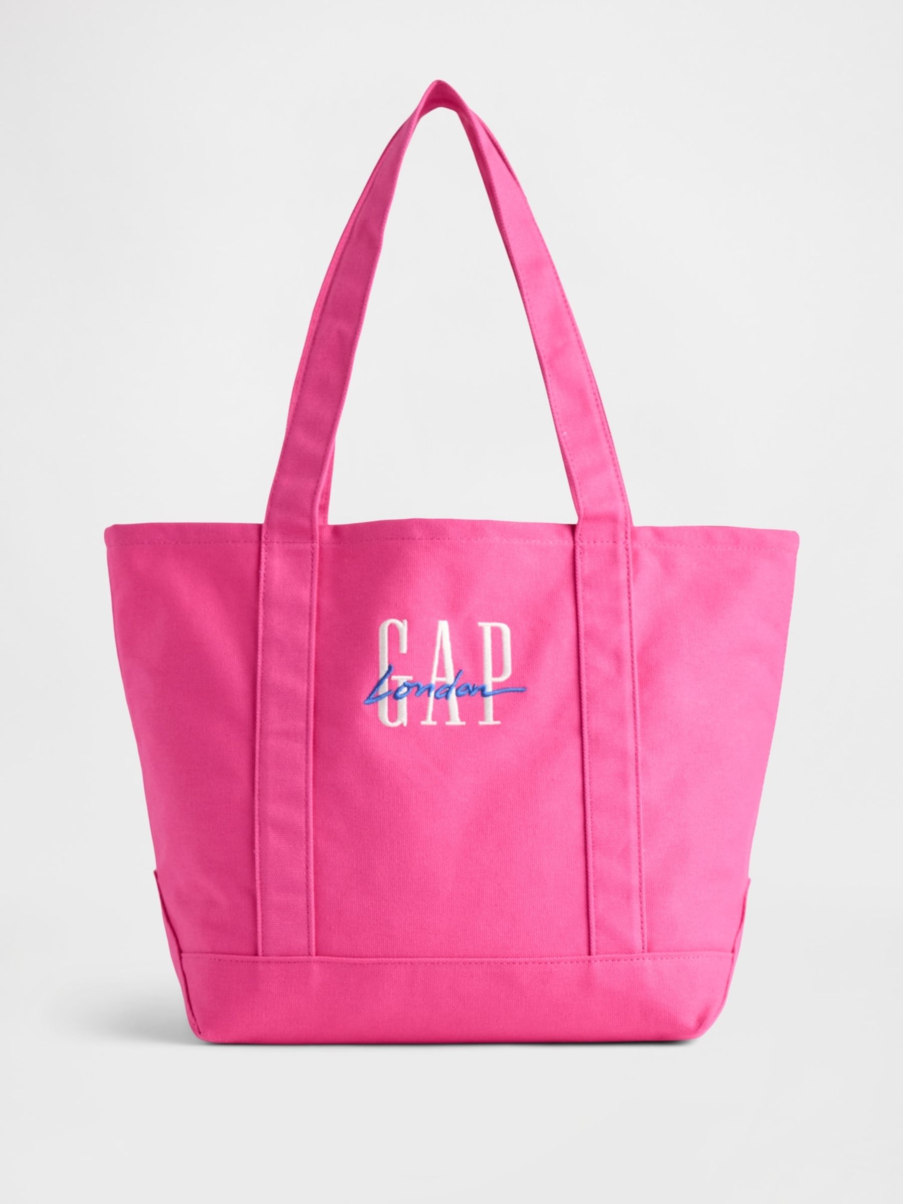 Pink London Logo Canvas Tote Bag - Image 1 of 3