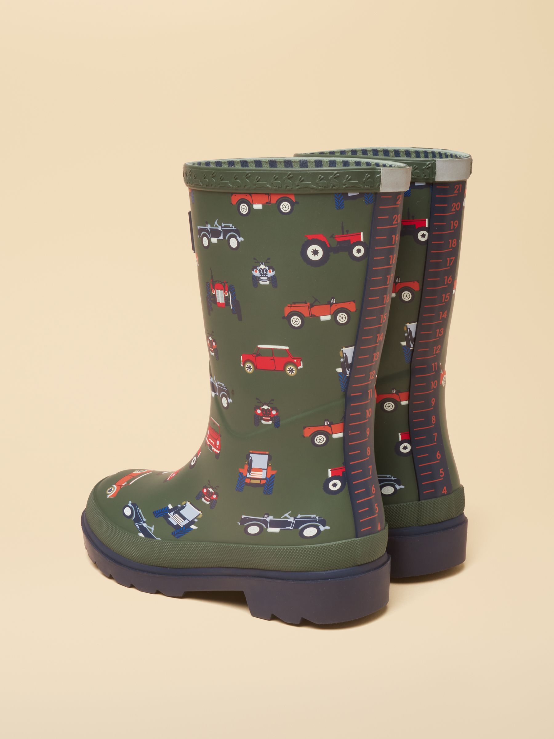Kids' Khaki Vehicles Printed Welly - Image 3 of 6