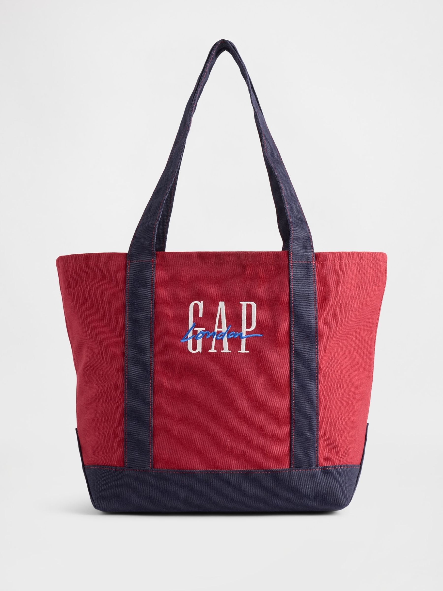 Red London Logo Canvas Tote Bag - Image 1 of 3