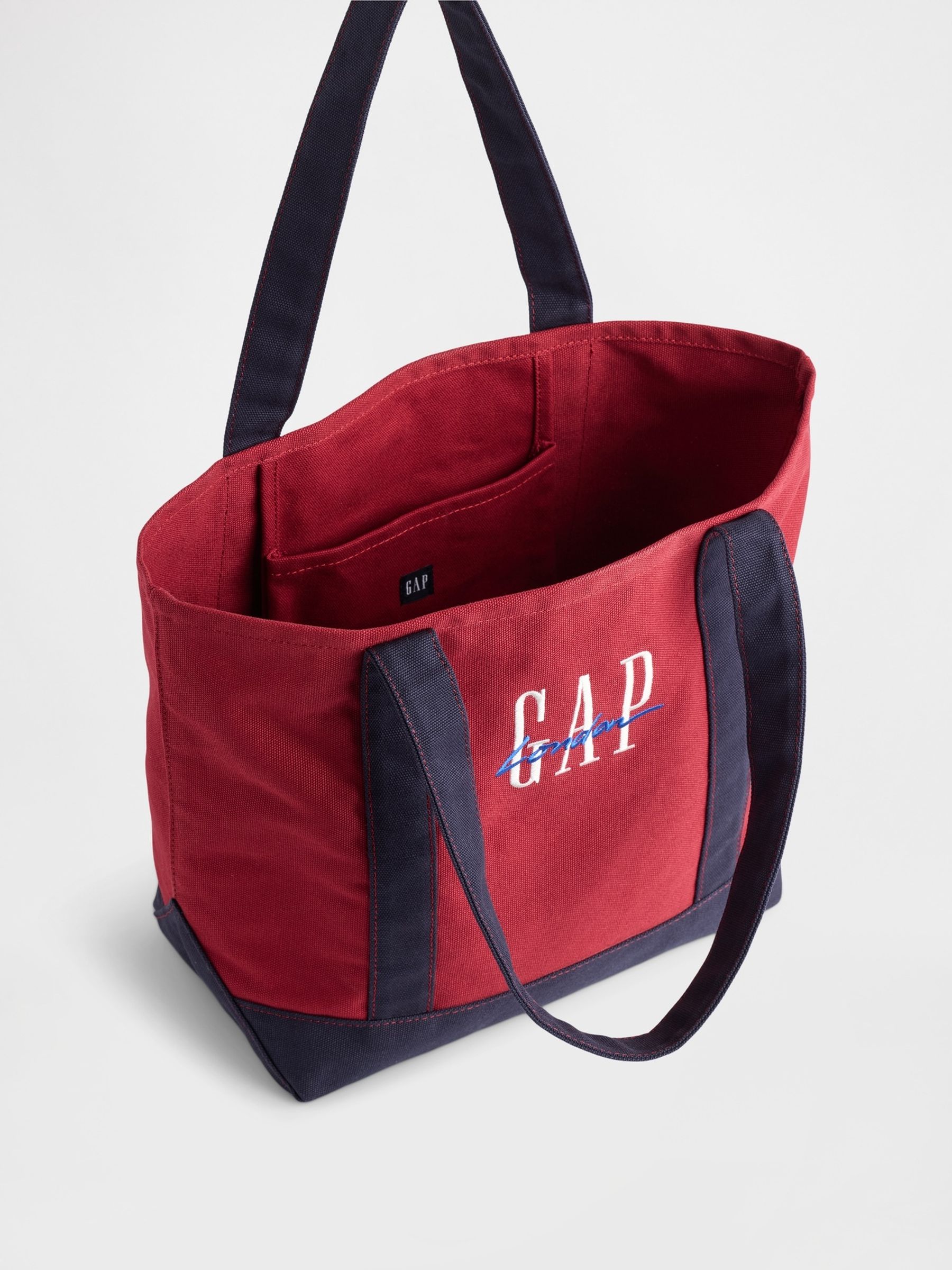 Red London Logo Canvas Tote Bag - Image 3 of 3
