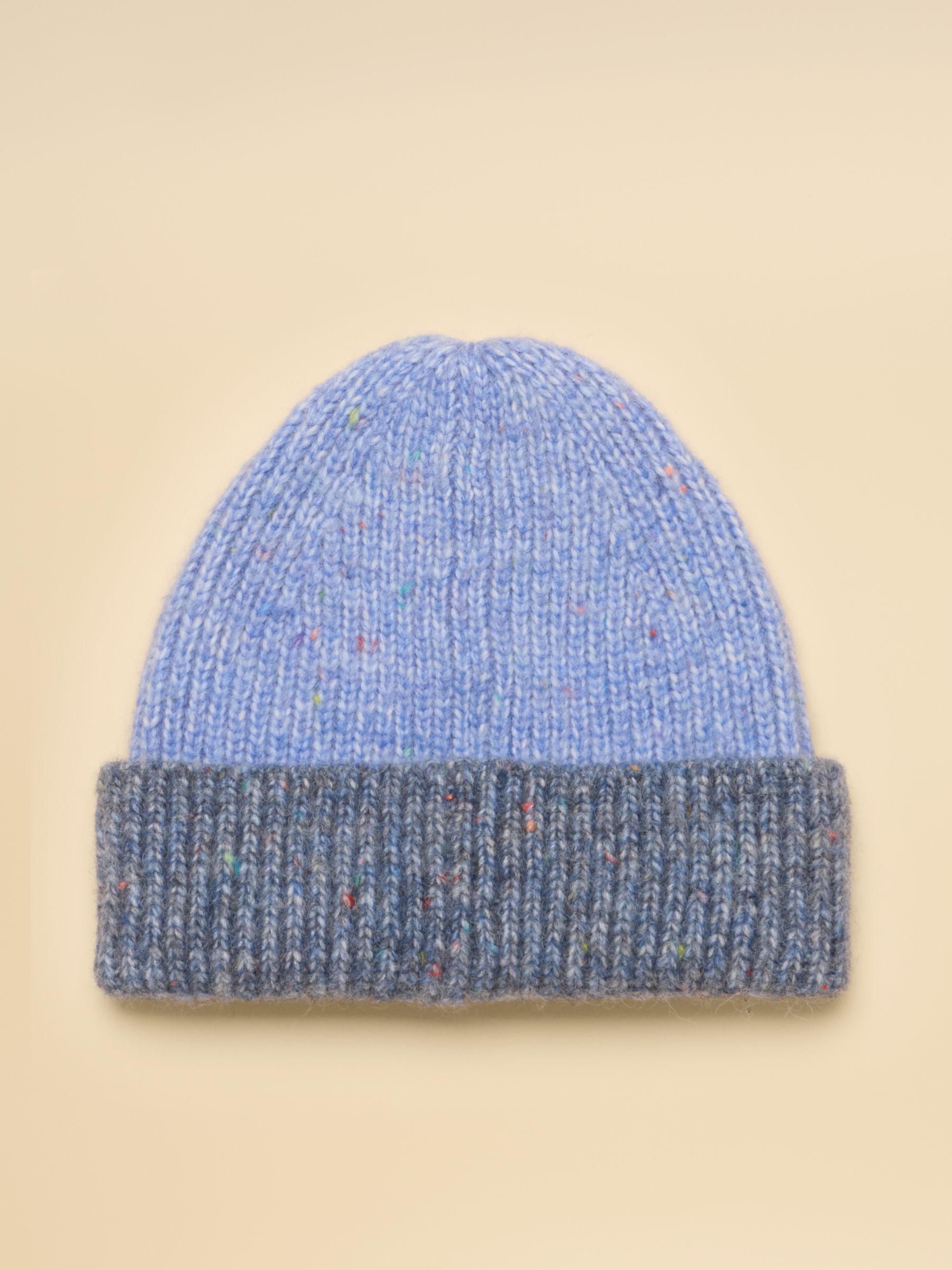 Colourblock Blue Beanie Hat - Image 2 of 3