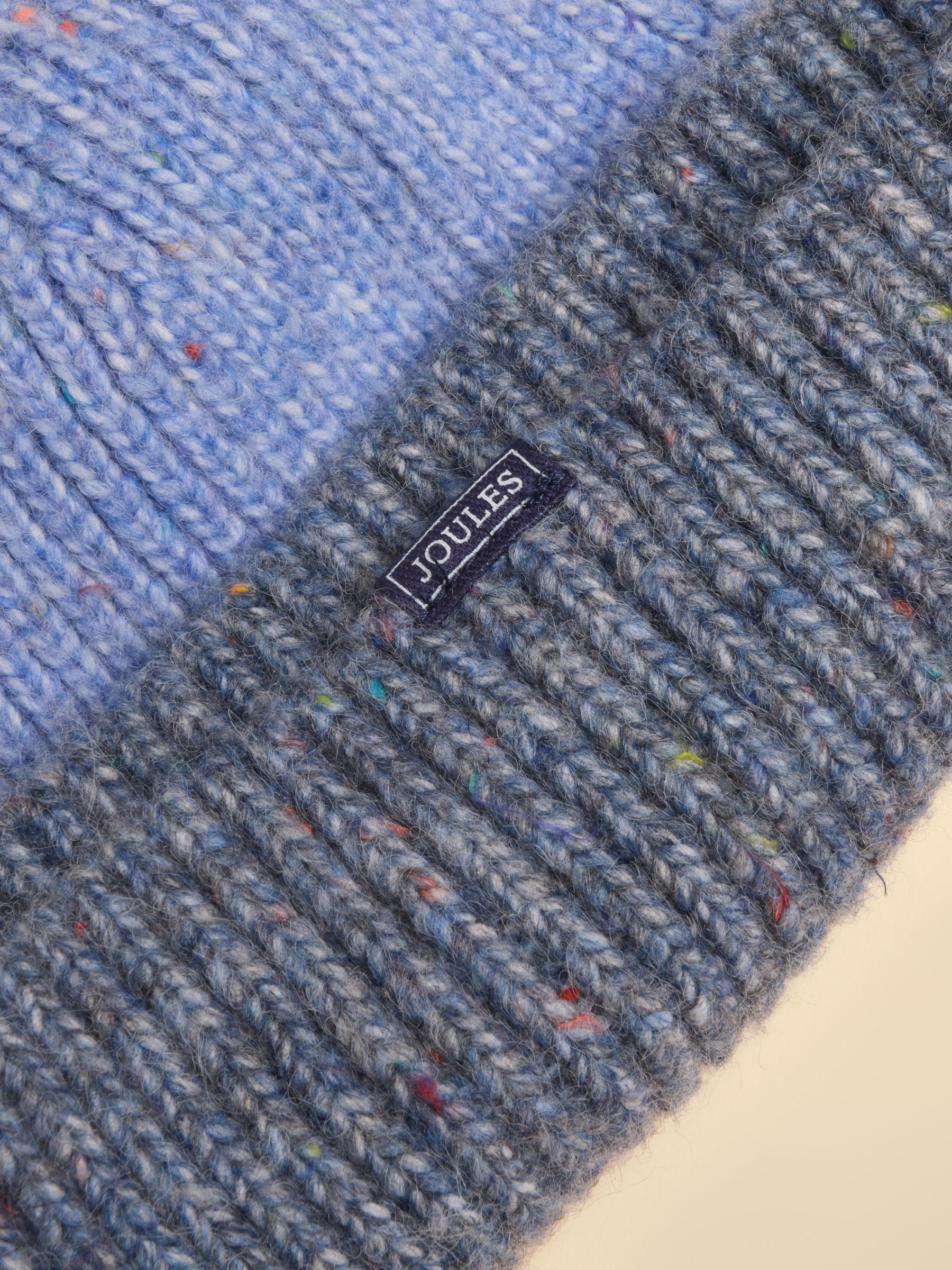 Colourblock Blue Beanie Hat - Image 3 of 3