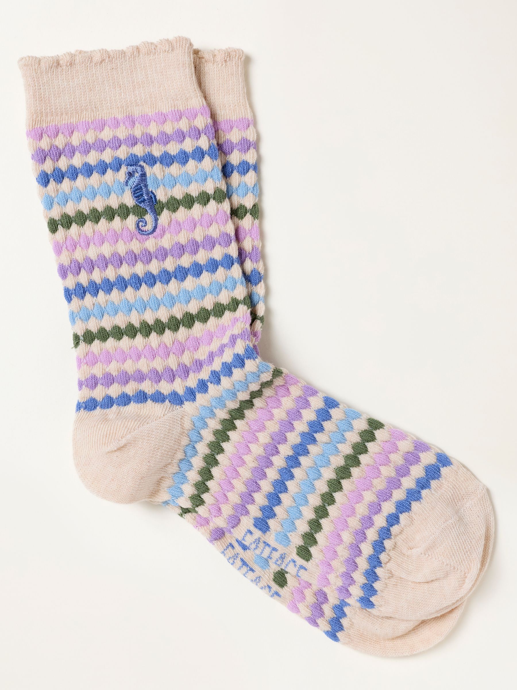 Oatmeal Textured Seahorse Socks - Image 1 of 2