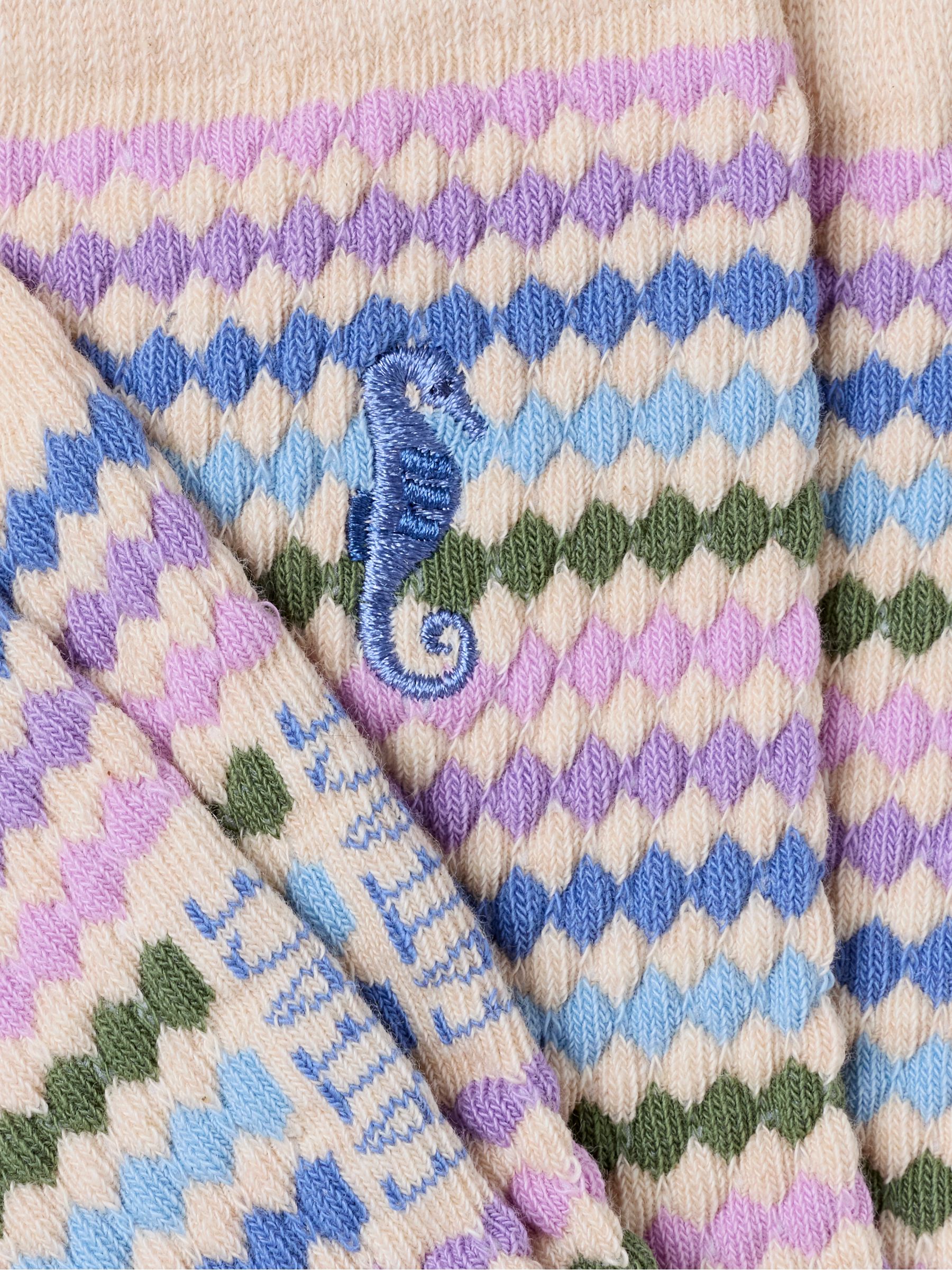 Oatmeal Textured Seahorse Socks - Image 2 of 2