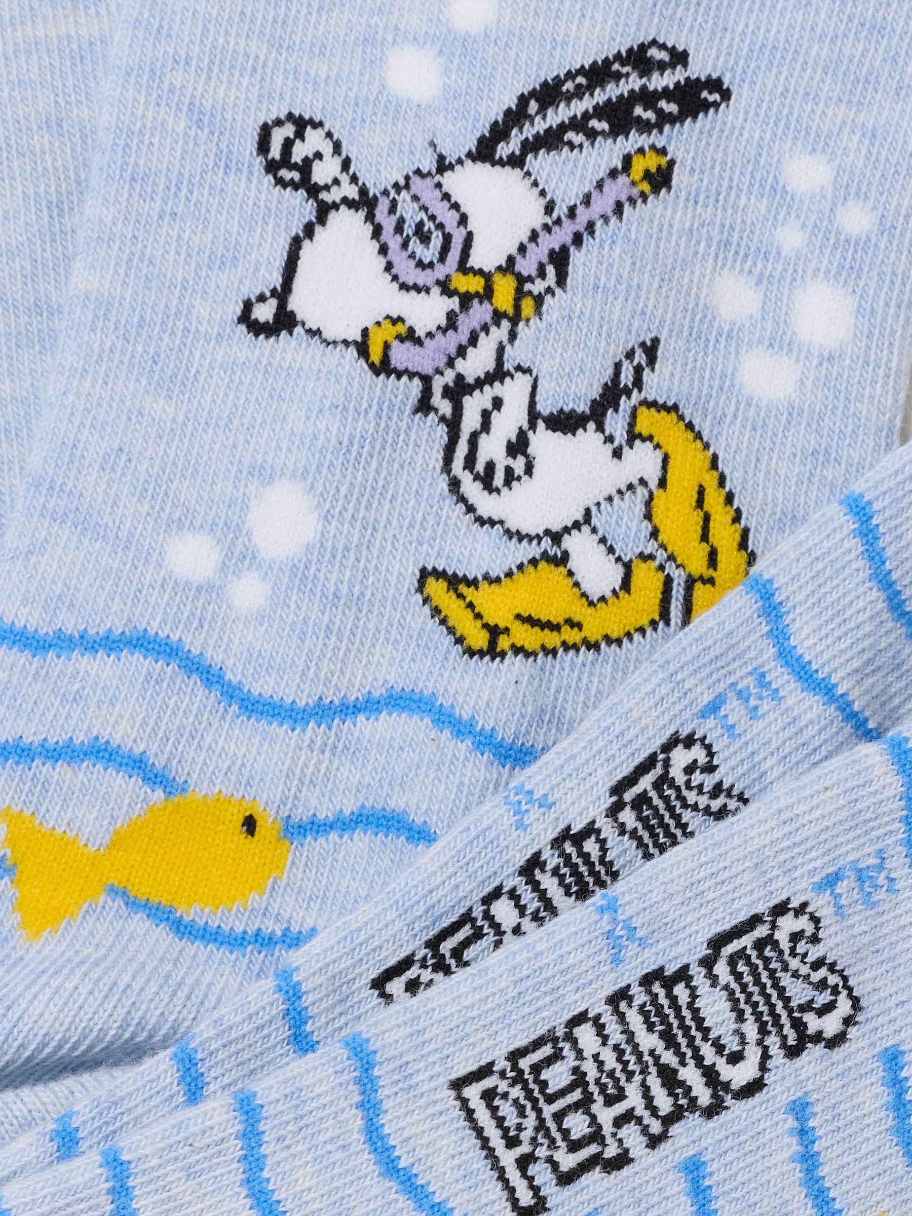Blue Snorkeling Snoopy Socks - Image 2 of 2
