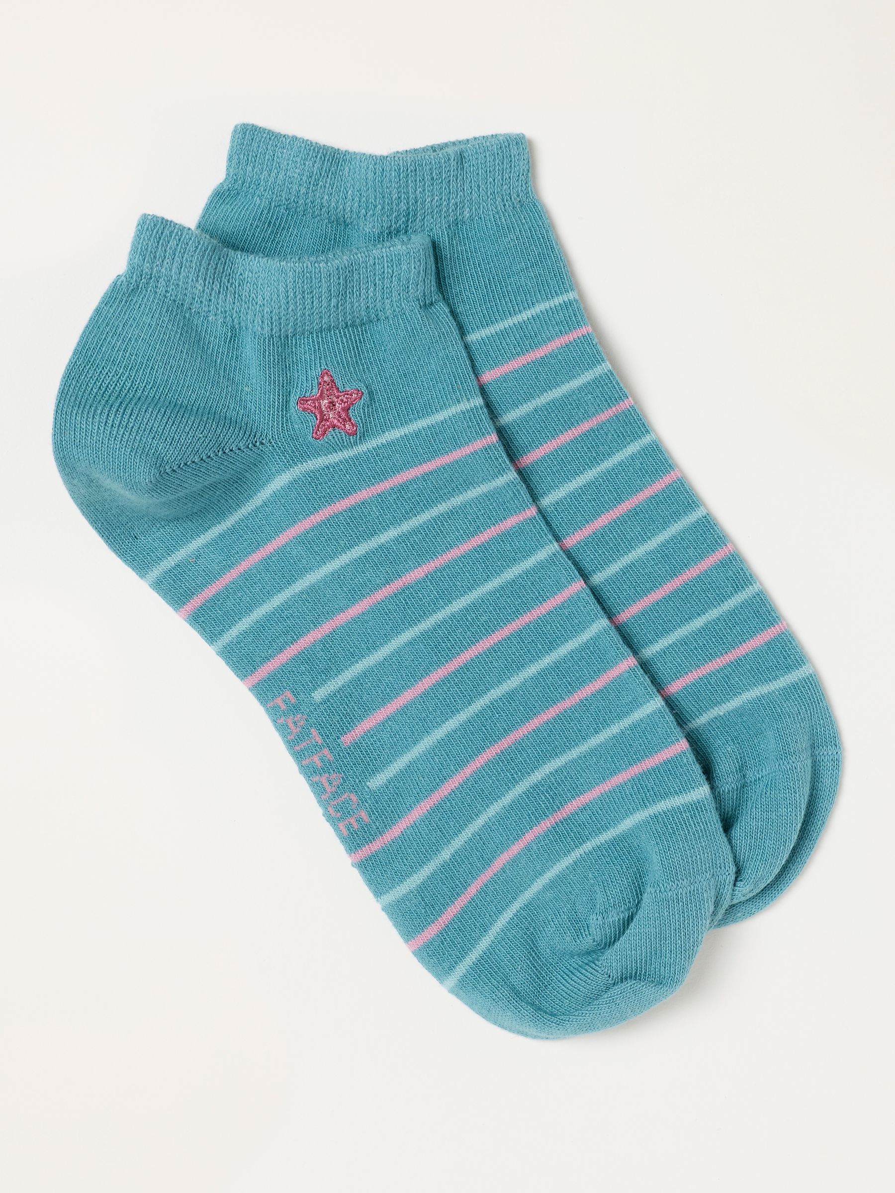 Green Haze Embroidered Starfish Trainer Socks - Image 1 of 2