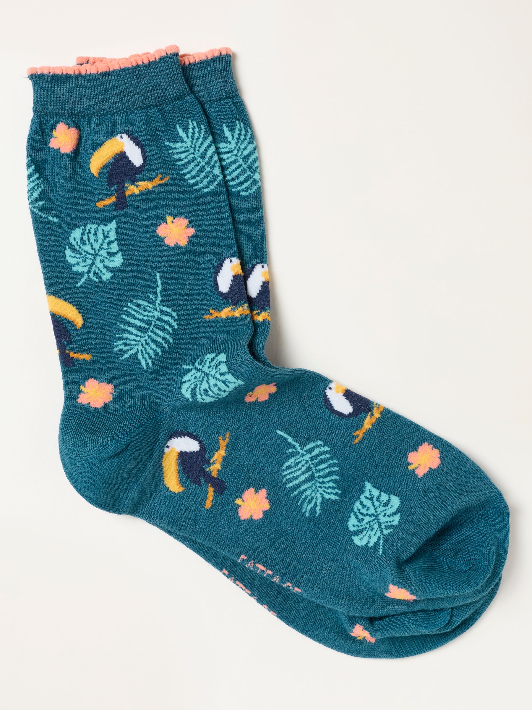Teal Blue Toucan Socks - Image 1 of 2
