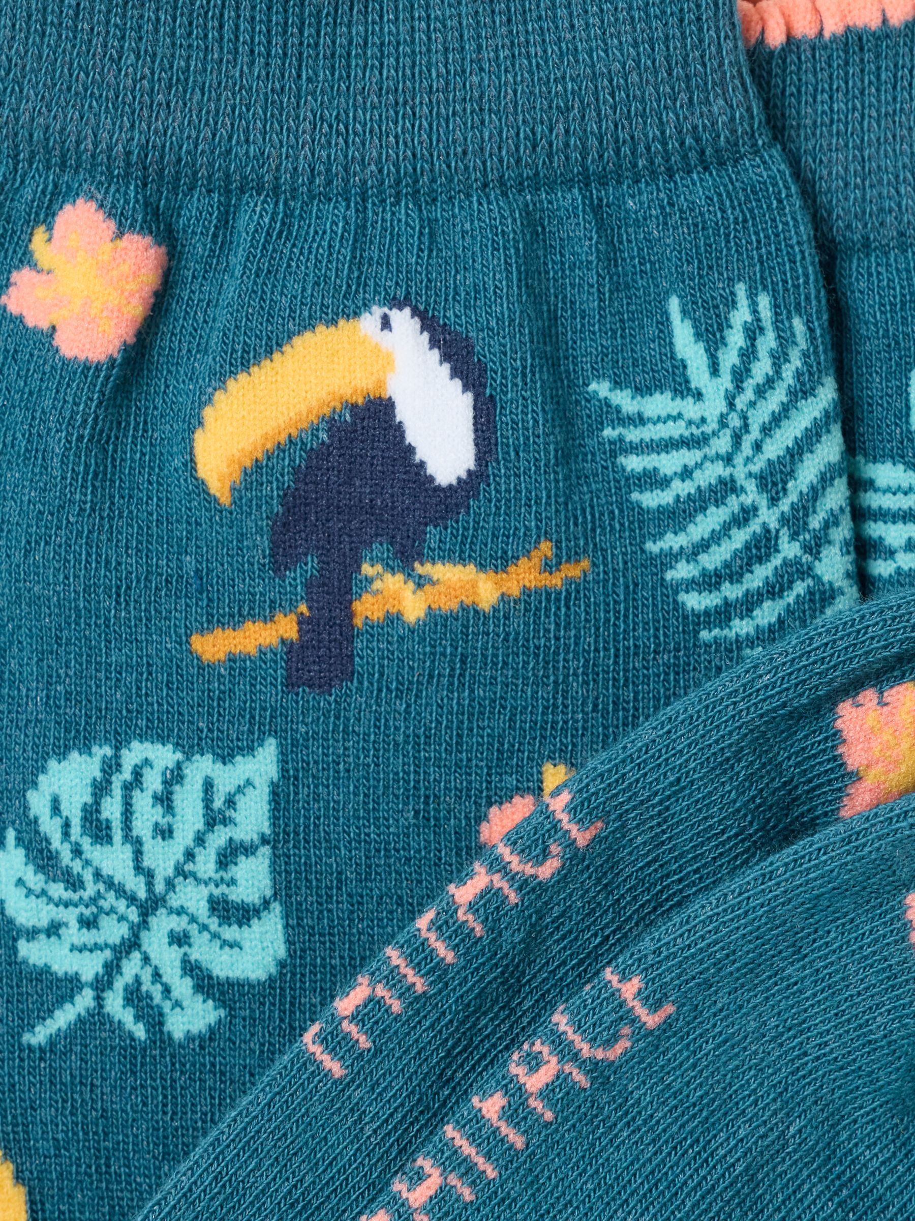 Teal Blue Toucan Socks - Image 2 of 2