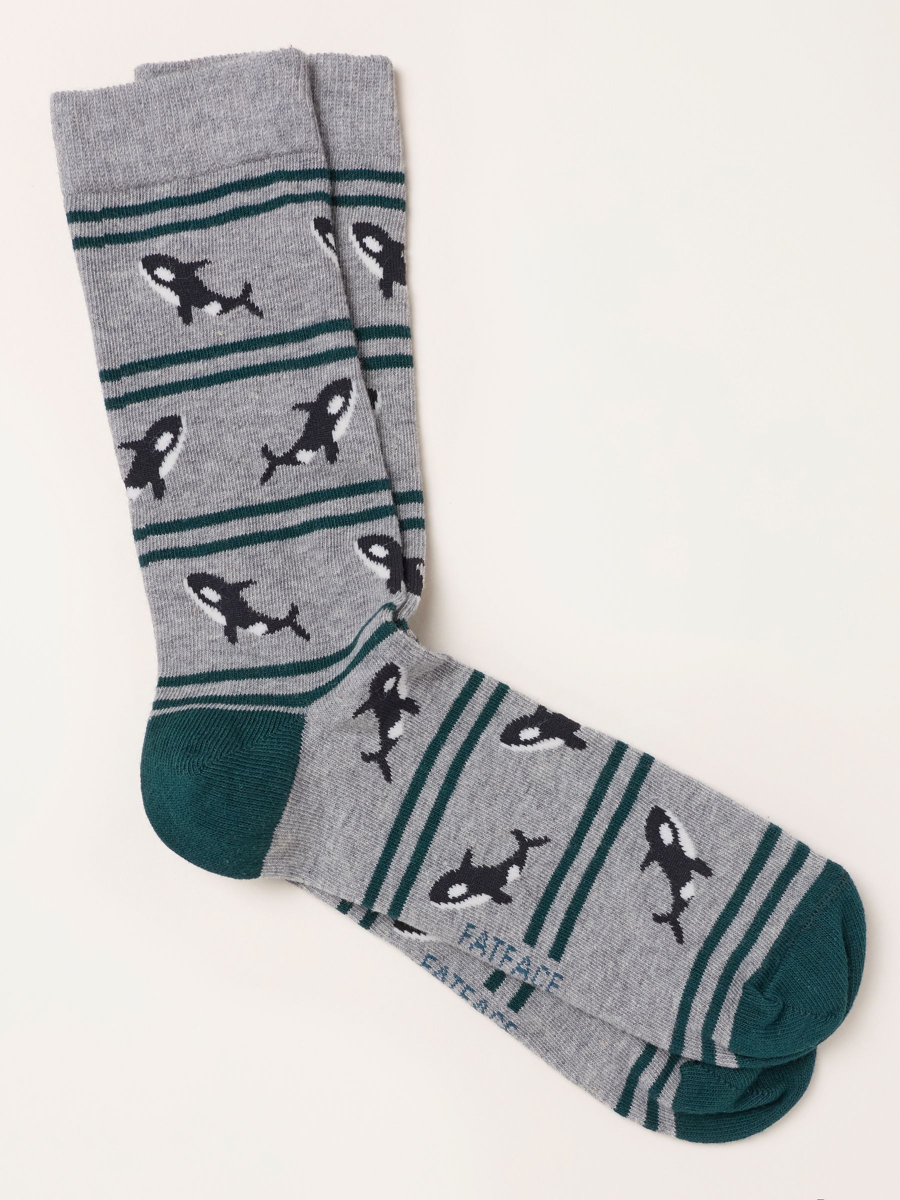 Grey Orca Socks - Image 1 of 2 Grey Orca Socks - Image 1 of 2