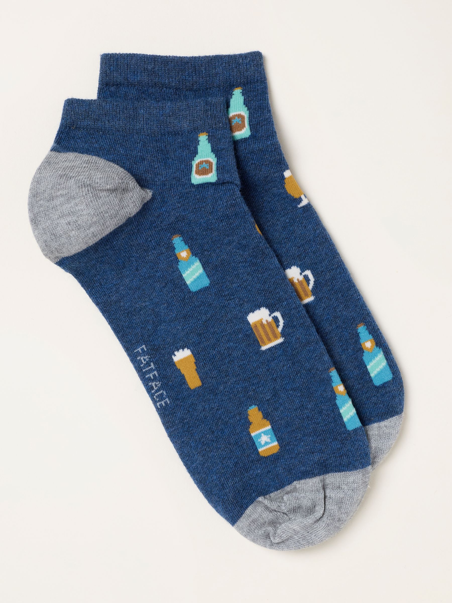 Navy Beer Trainer Socks - Image 1 of 2 Navy Beer Trainer Socks - Image 1 of 2