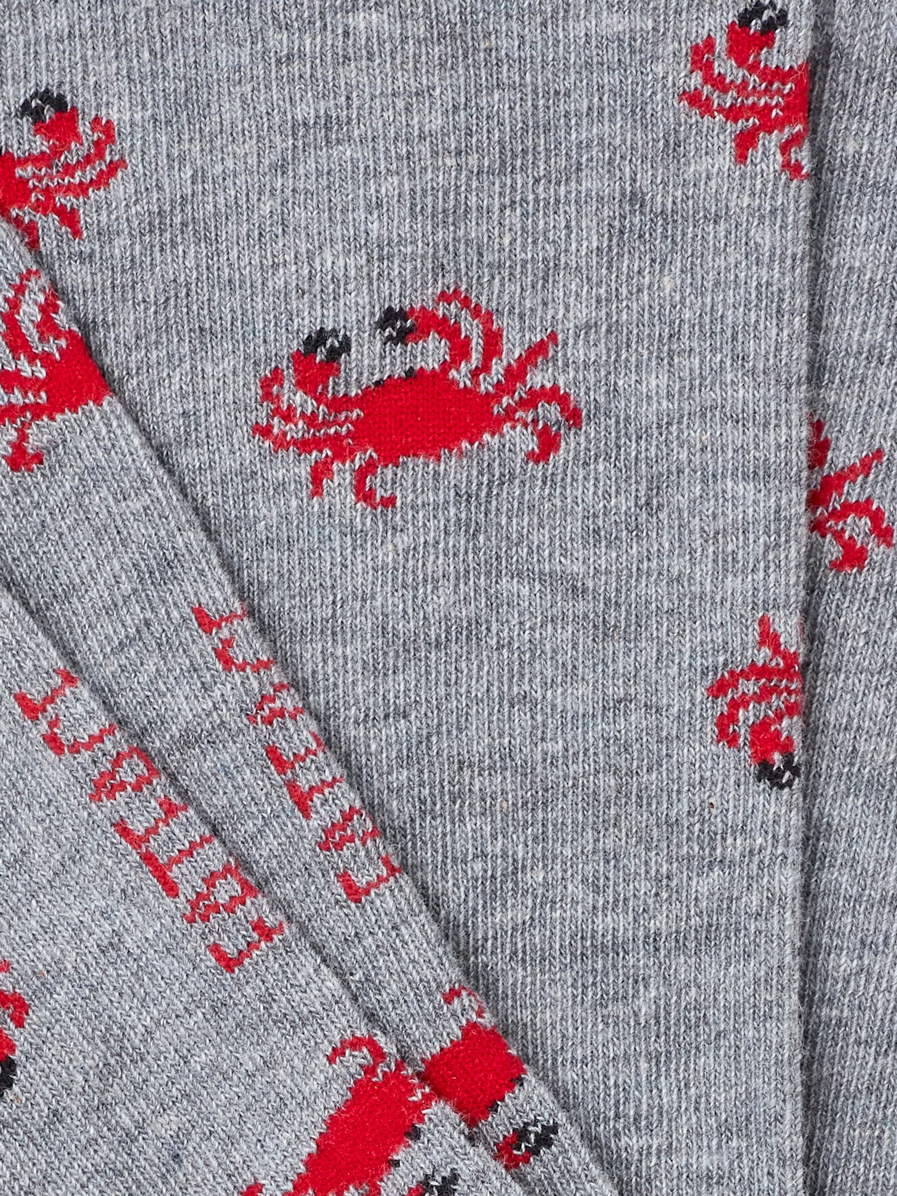 Grey Crab Socks - Image 2 of 2 Grey Crab Socks - Image 2 of 2
