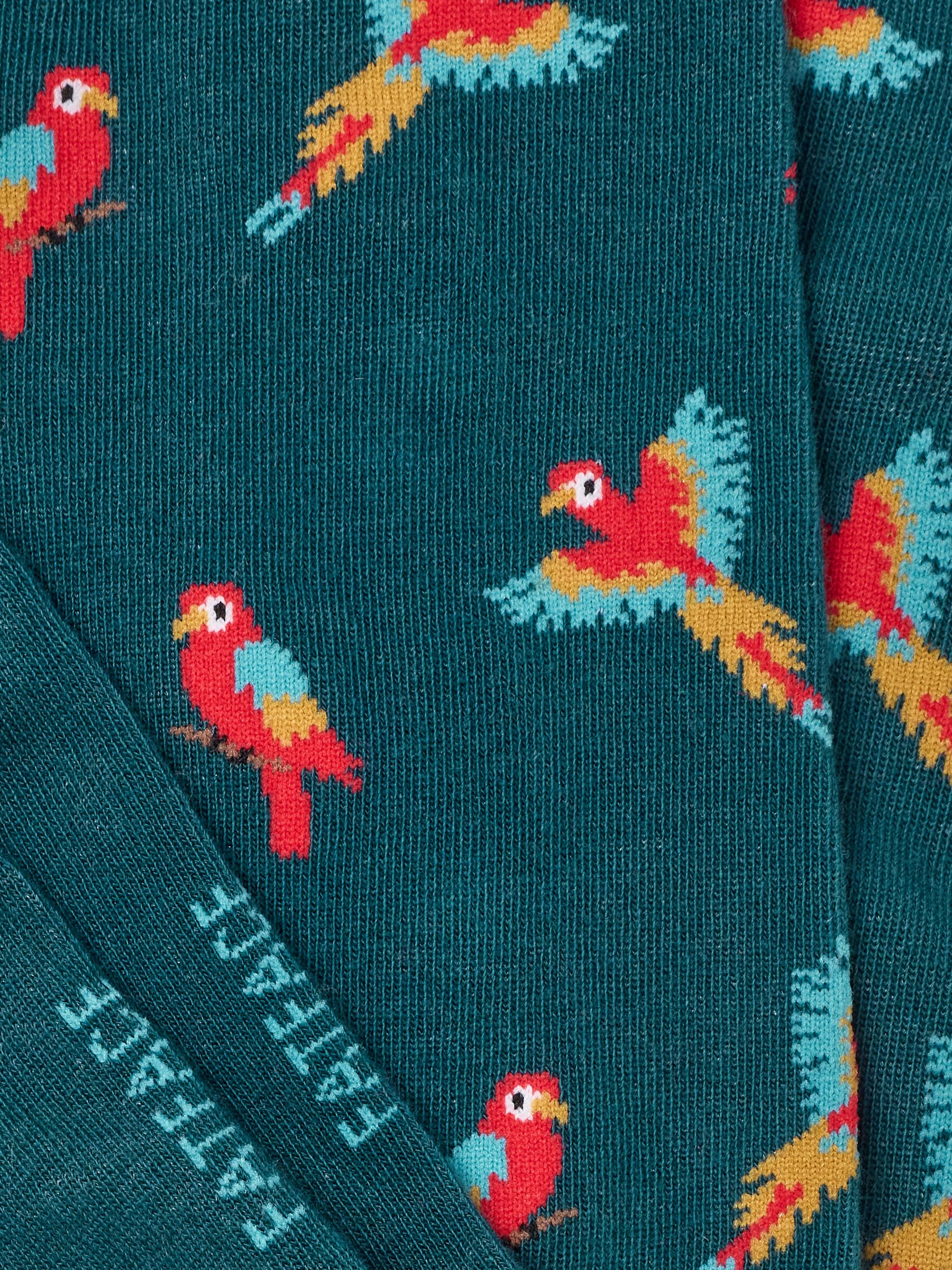 Teal Blue Parrot Socks - Image 2 of 2
