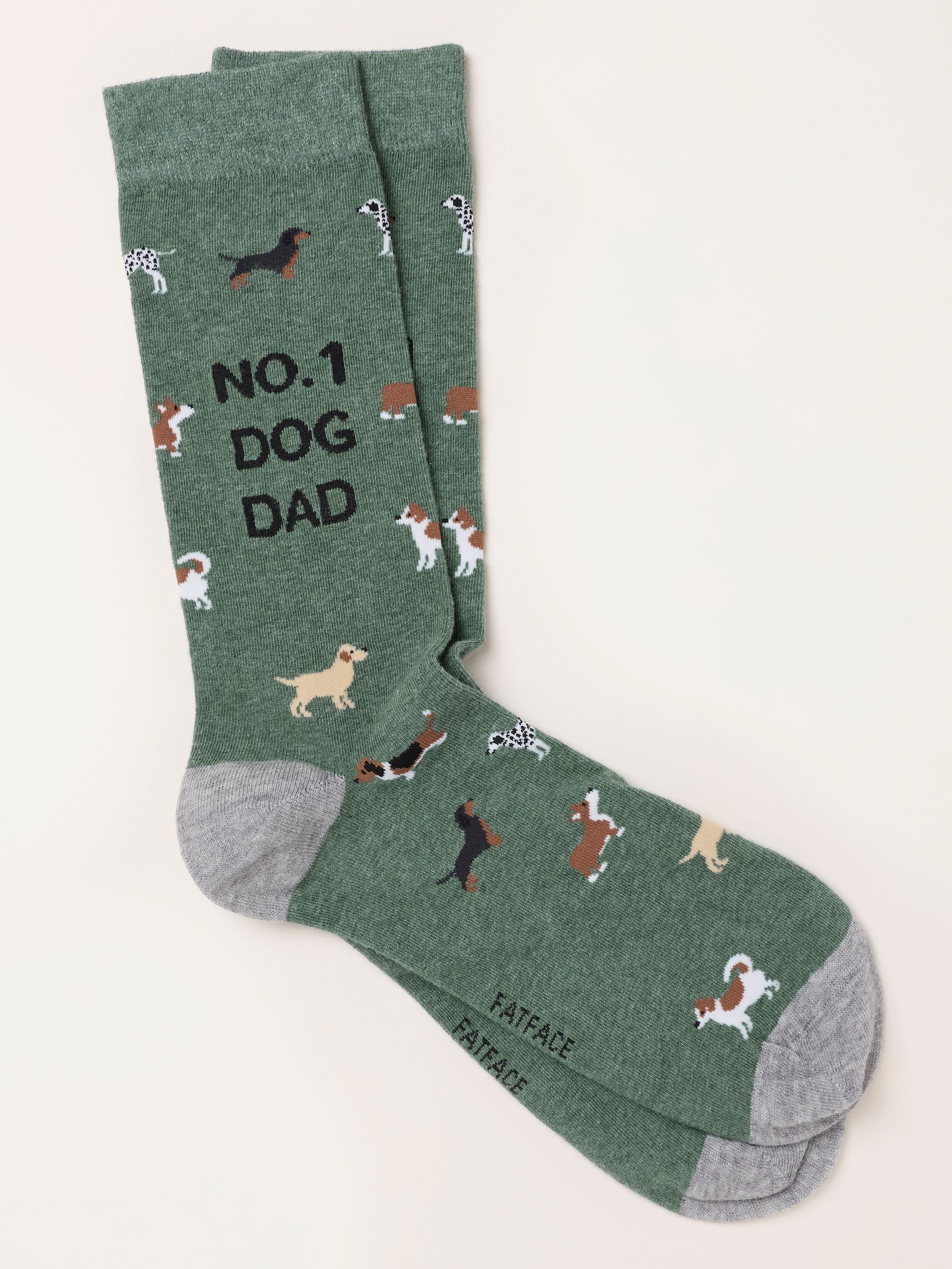 Green Number One Dog Dad Socks - Image 1 of 2