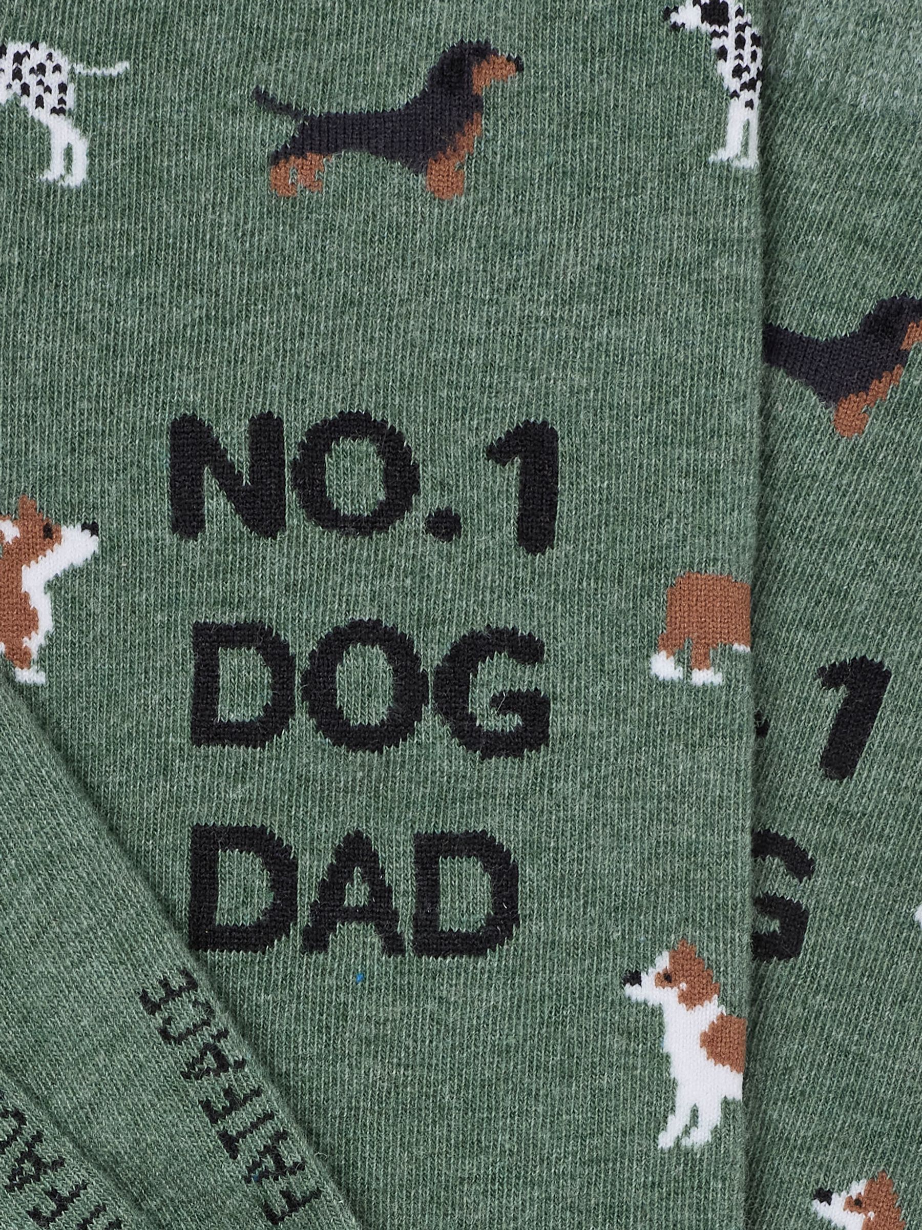Green Number One Dog Dad Socks - Image 2 of 2