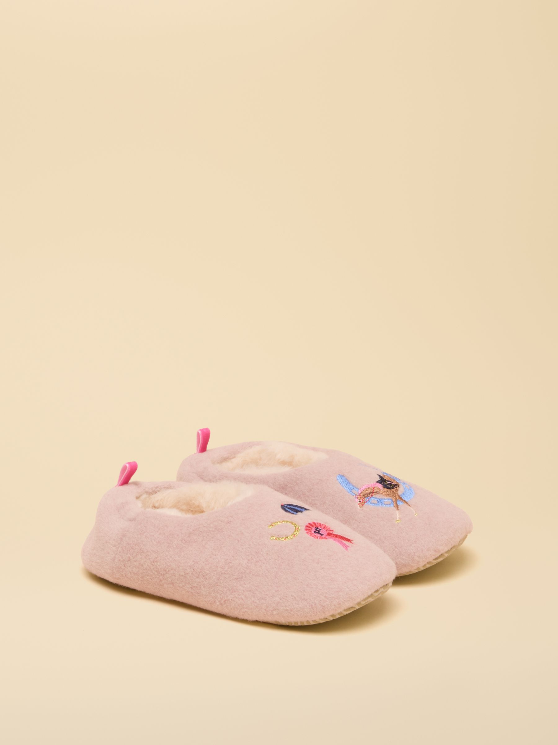 Kids' Pink Horse embroidered slipper - Image 1 of 5