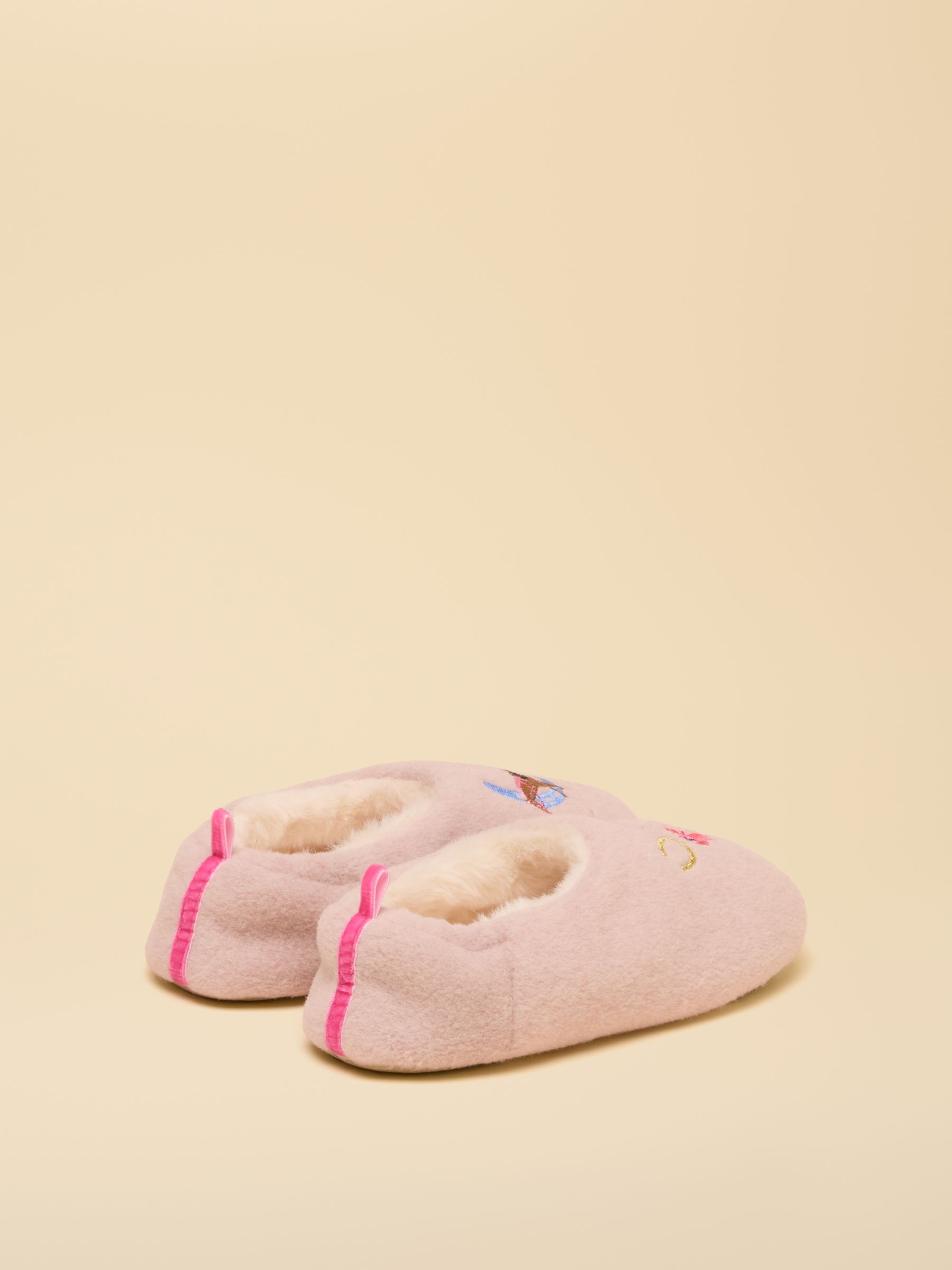 Kids' Pink Horse embroidered slipper - Image 2 of 5