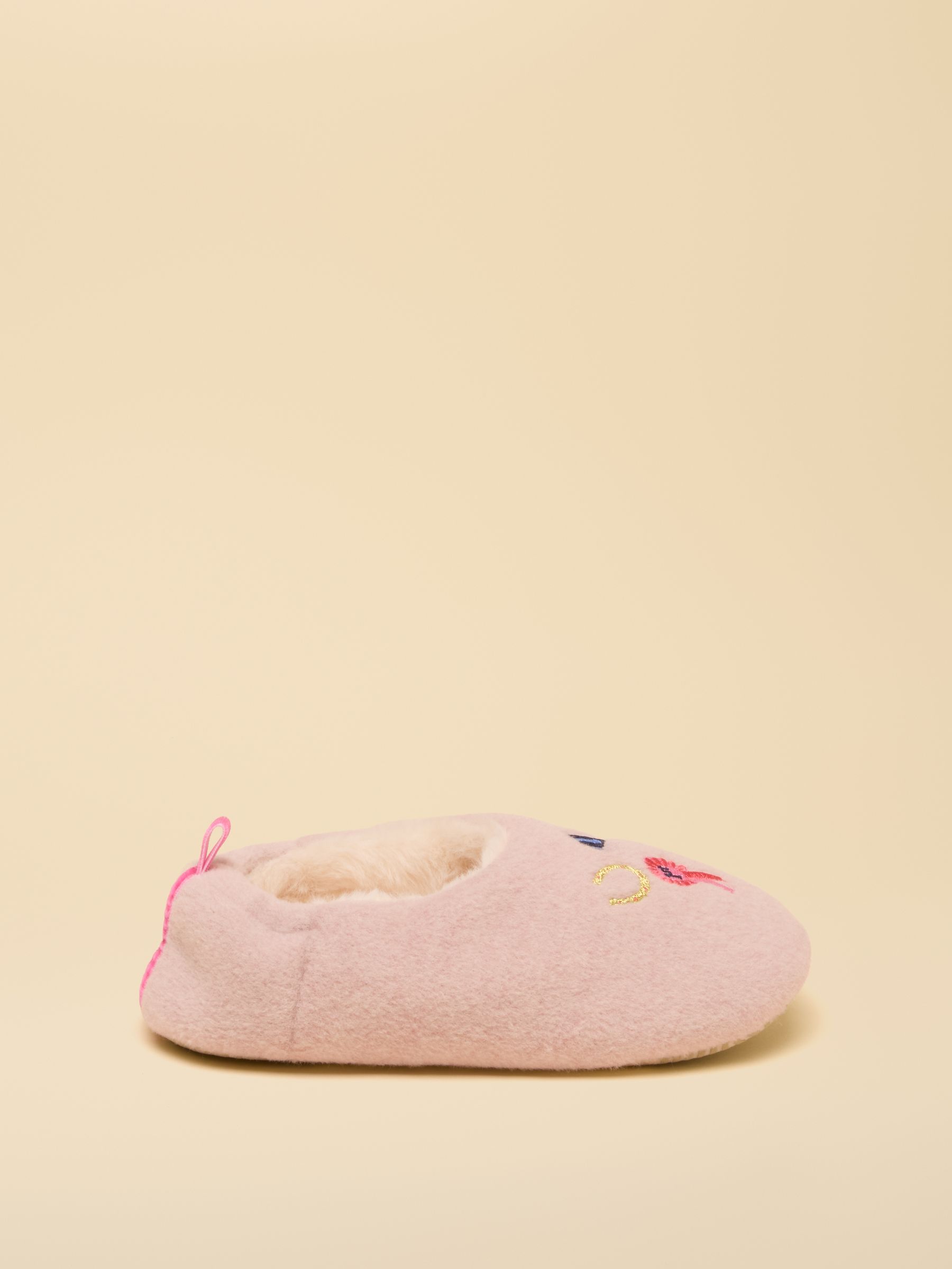 Kids' Pink Horse embroidered slipper - Image 3 of 5