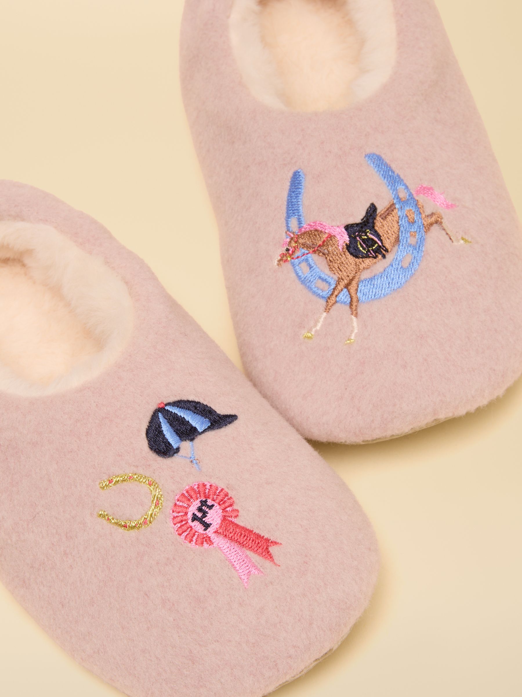 Kids' Pink Horse embroidered slipper - Image 4 of 5