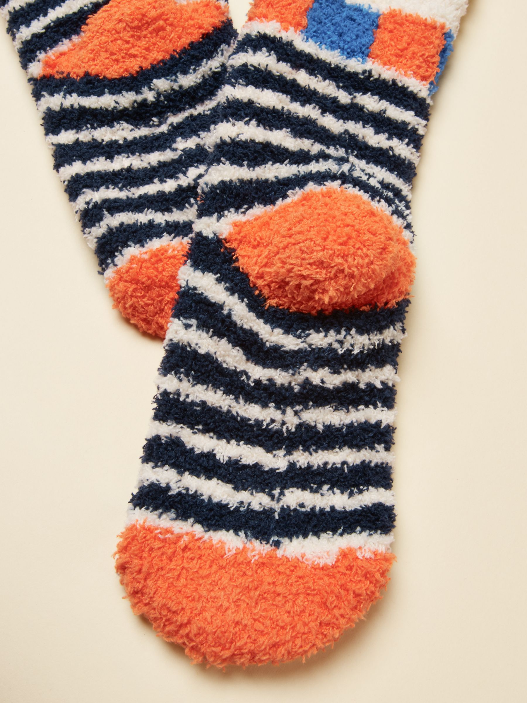 Kids' Fluffy Navy Snowman Socks - Image 3 of 3 Kids' Fluffy Navy Snowman Socks - Image 3 of 3