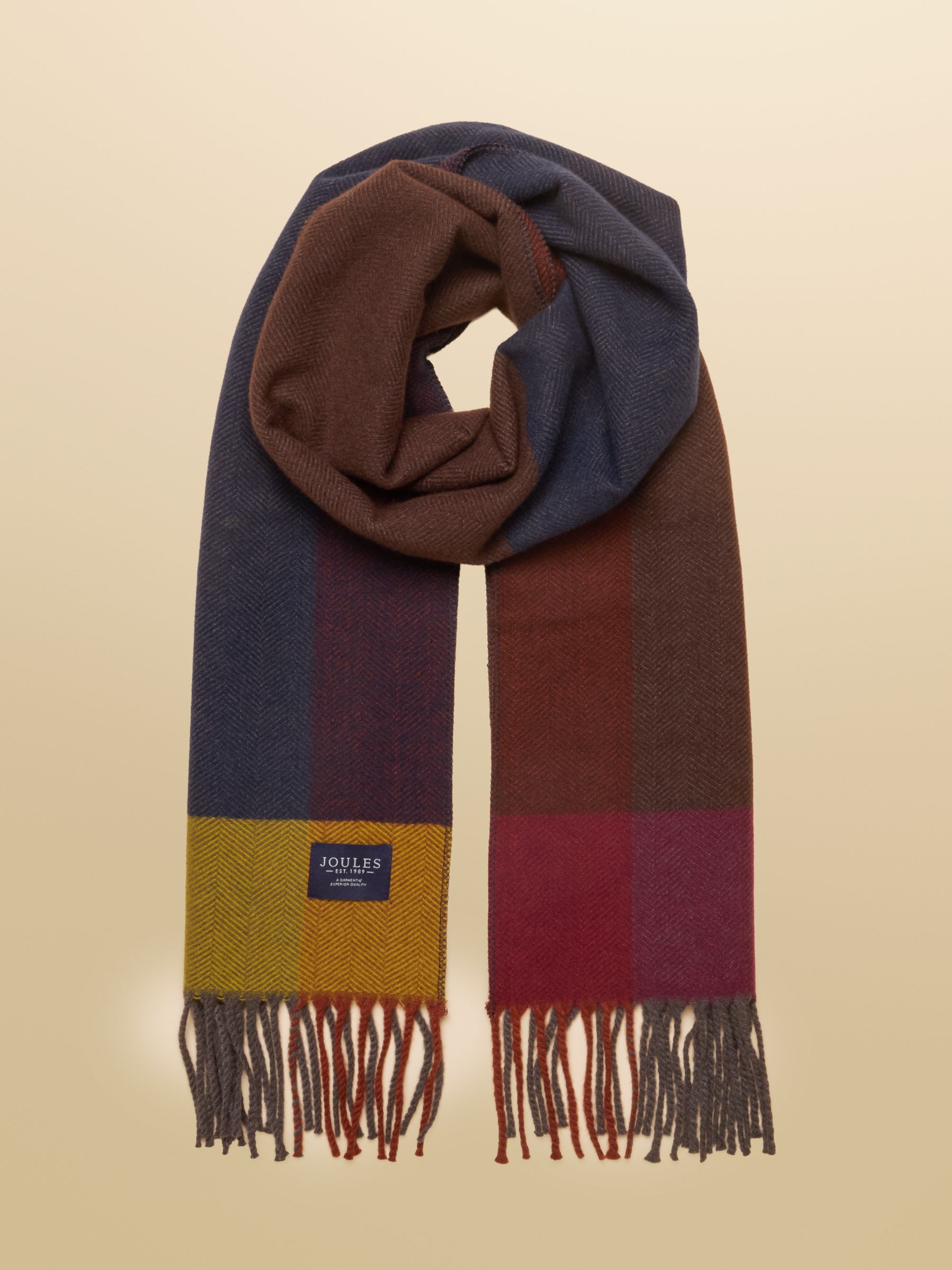 Langtree Multi Herringbone Colourblock Scarf - Image 1 of 6