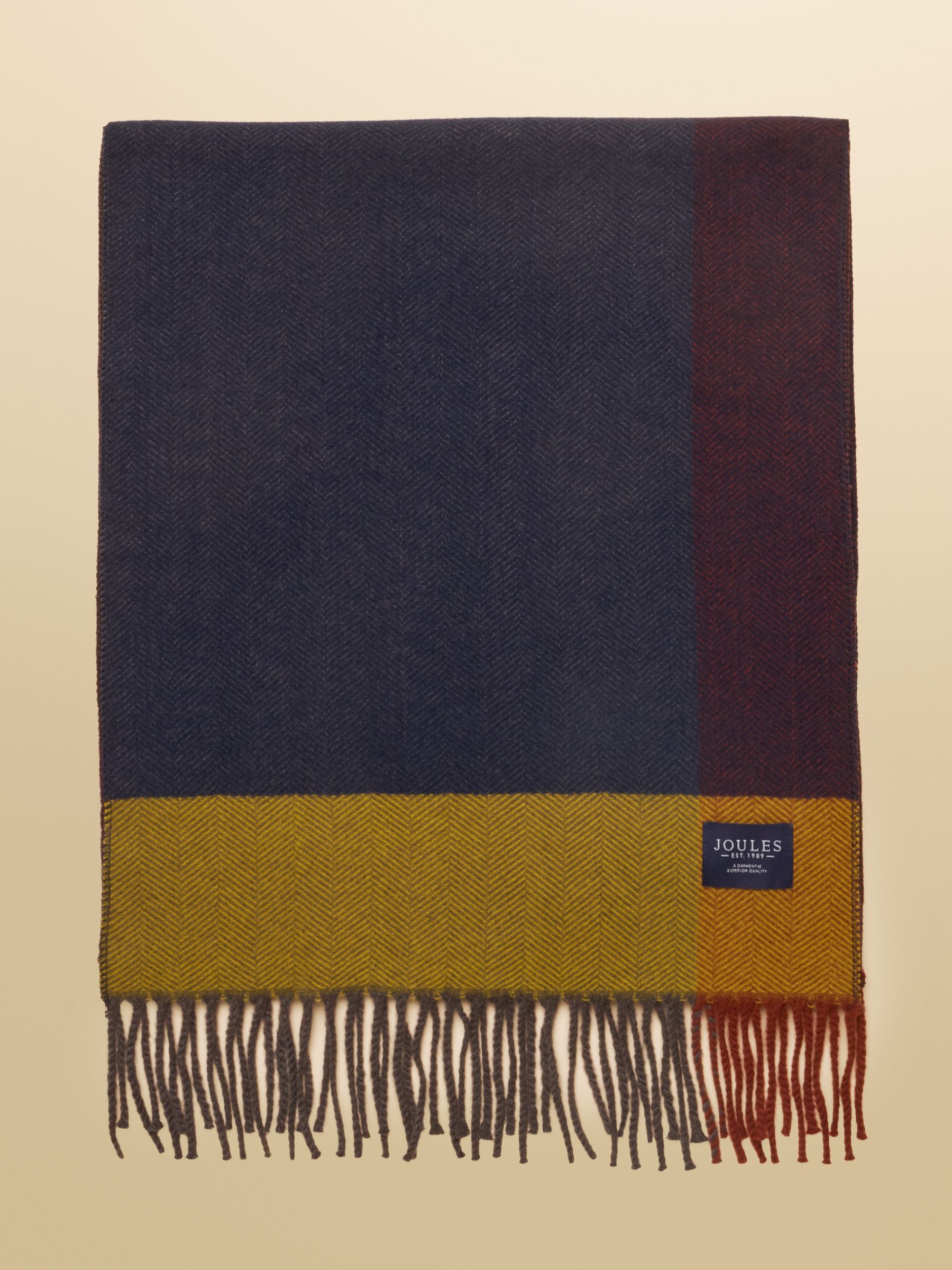 Langtree Multi Herringbone Colourblock Scarf - Image 5 of 6