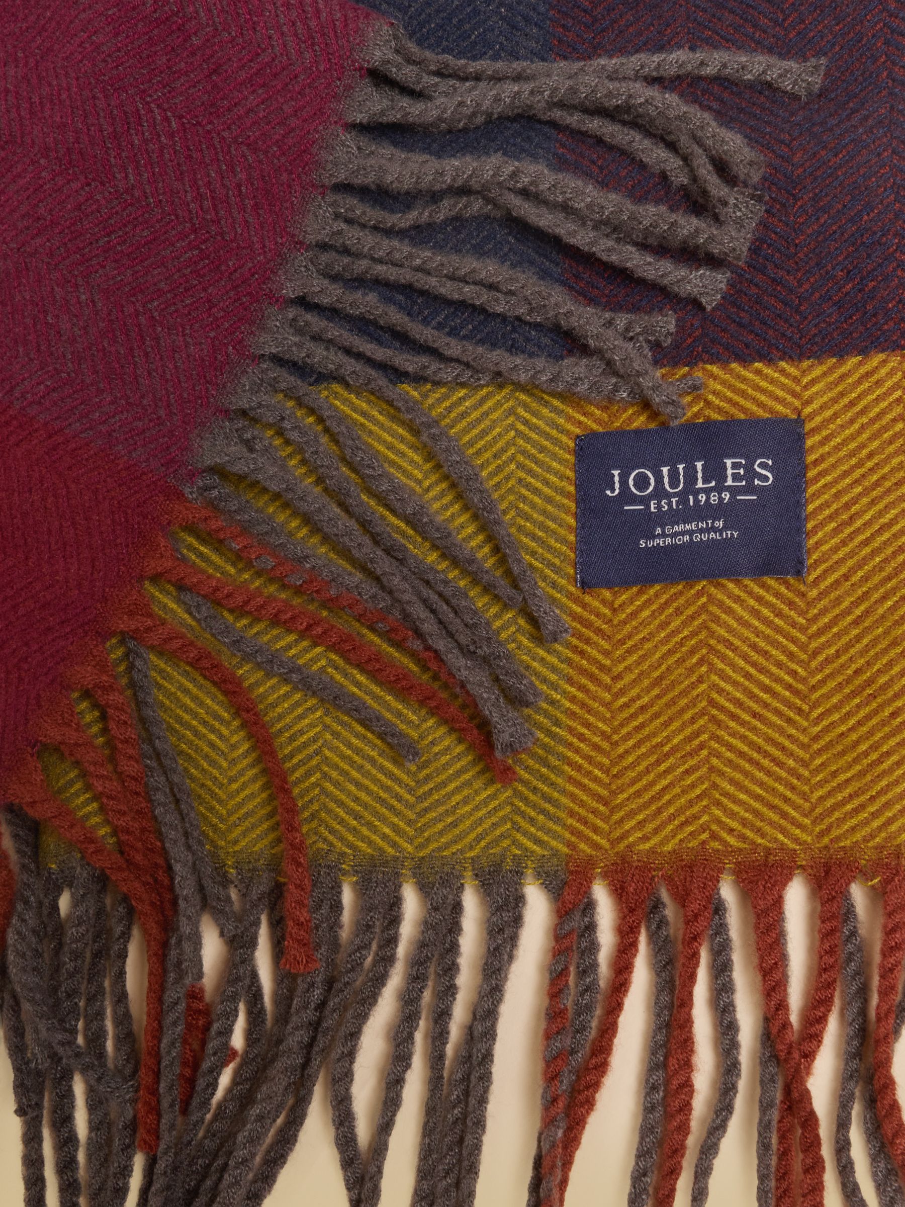 Langtree Multi Herringbone Colourblock Scarf - Image 6 of 6 Langtree Multi Herringbone Colourblock Scarf - Image 6 of 6