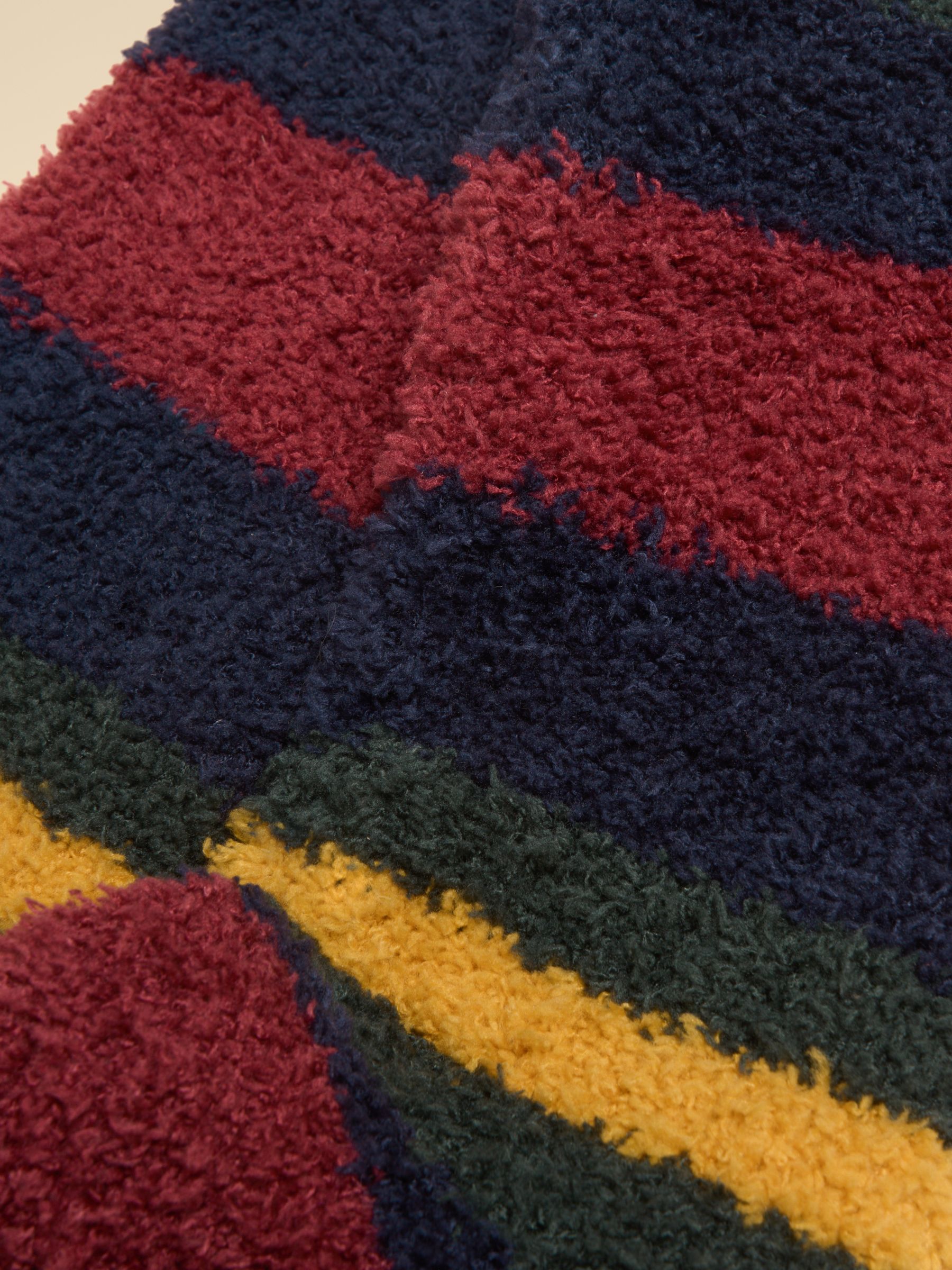 Fluffy Red & Navy Stripe Socks - Image 2 of 3