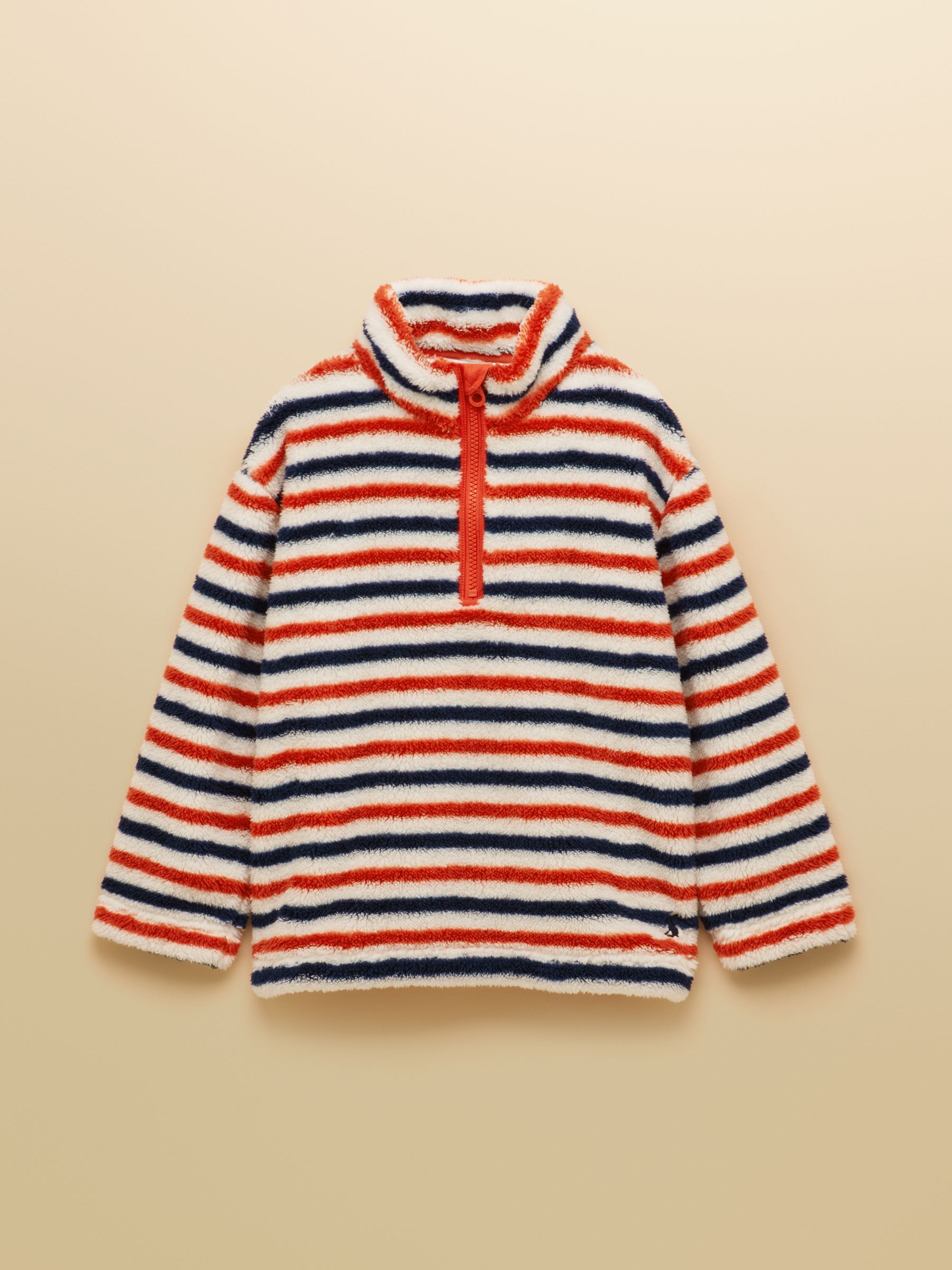 Blue/Orange Boys' Stripe Quarter Zip Fleece - Image 1 of 4