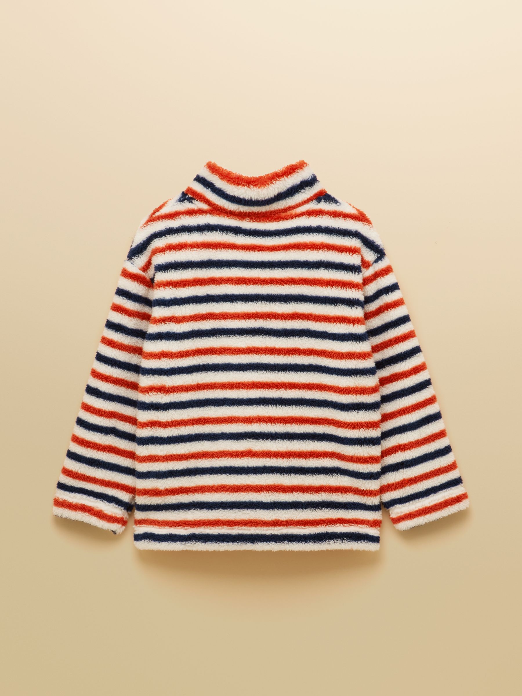 Blue/Orange Boys' Stripe Quarter Zip Fleece - Image 2 of 4