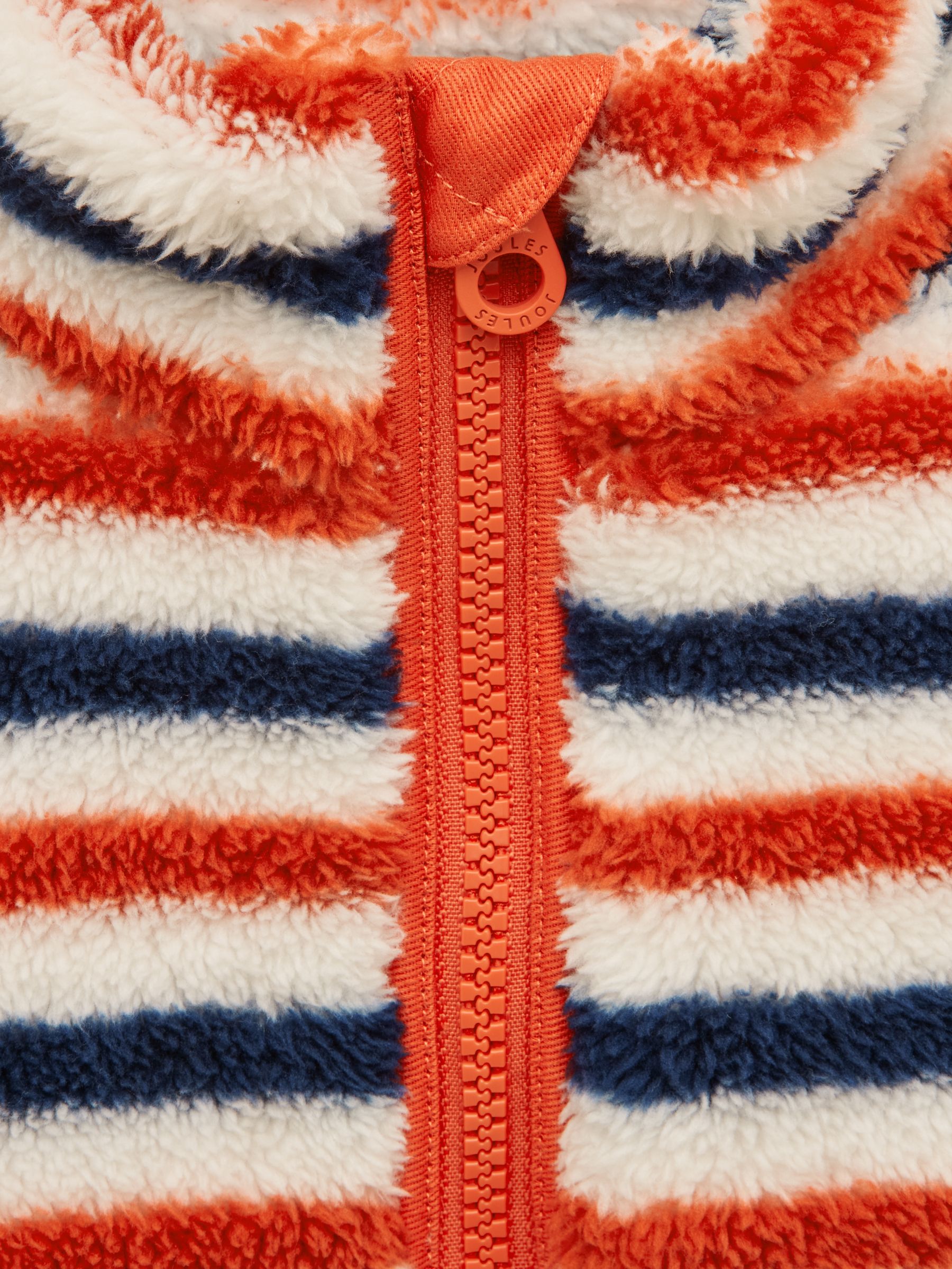 Blue/Orange Boys' Stripe Quarter Zip Fleece - Image 3 of 4