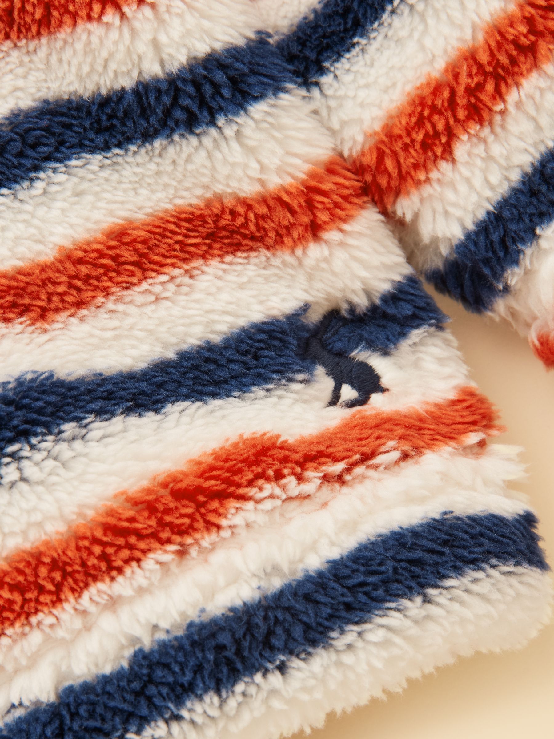 Blue/Orange Boys' Stripe Quarter Zip Fleece - Image 4 of 4 Blue/Orange Boys' Stripe Quarter Zip Fleece - Image 4 of 4