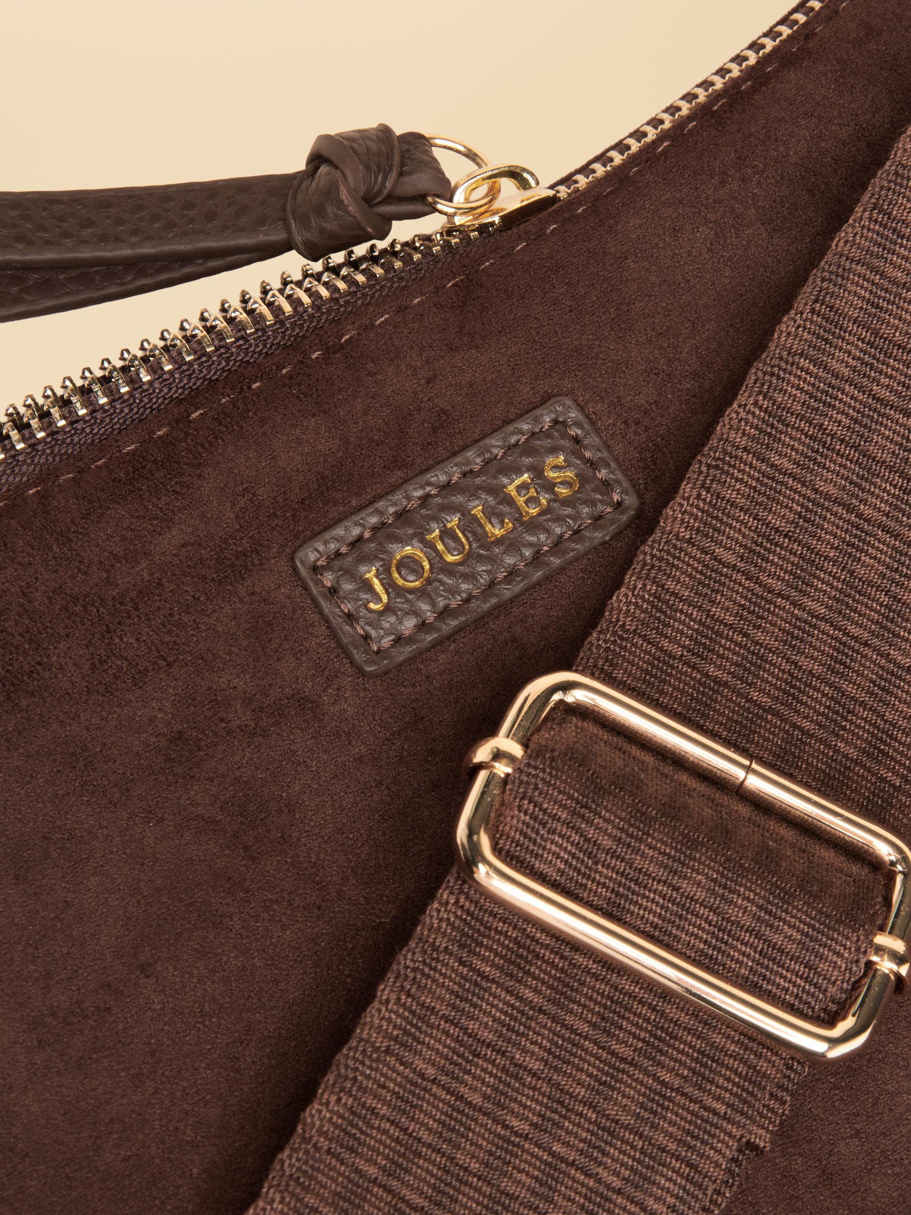 Suedette Chocolate Brown Moon Cross Body bag - Image 8 of 8