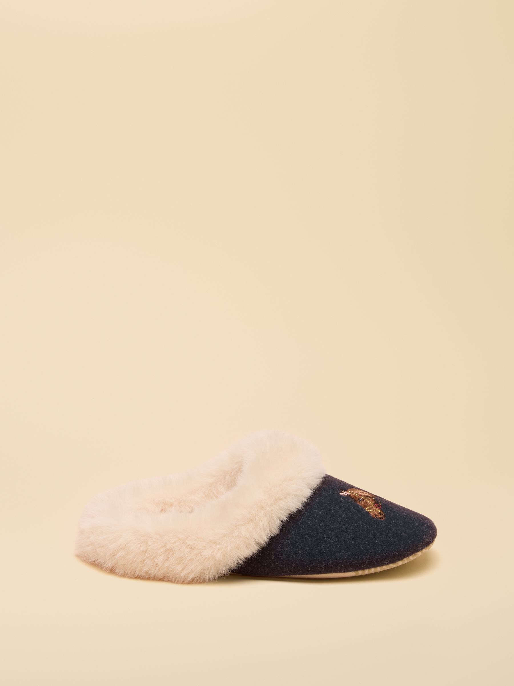 Slippet Luxe Navy Horse Slipper - Image 3 of 6