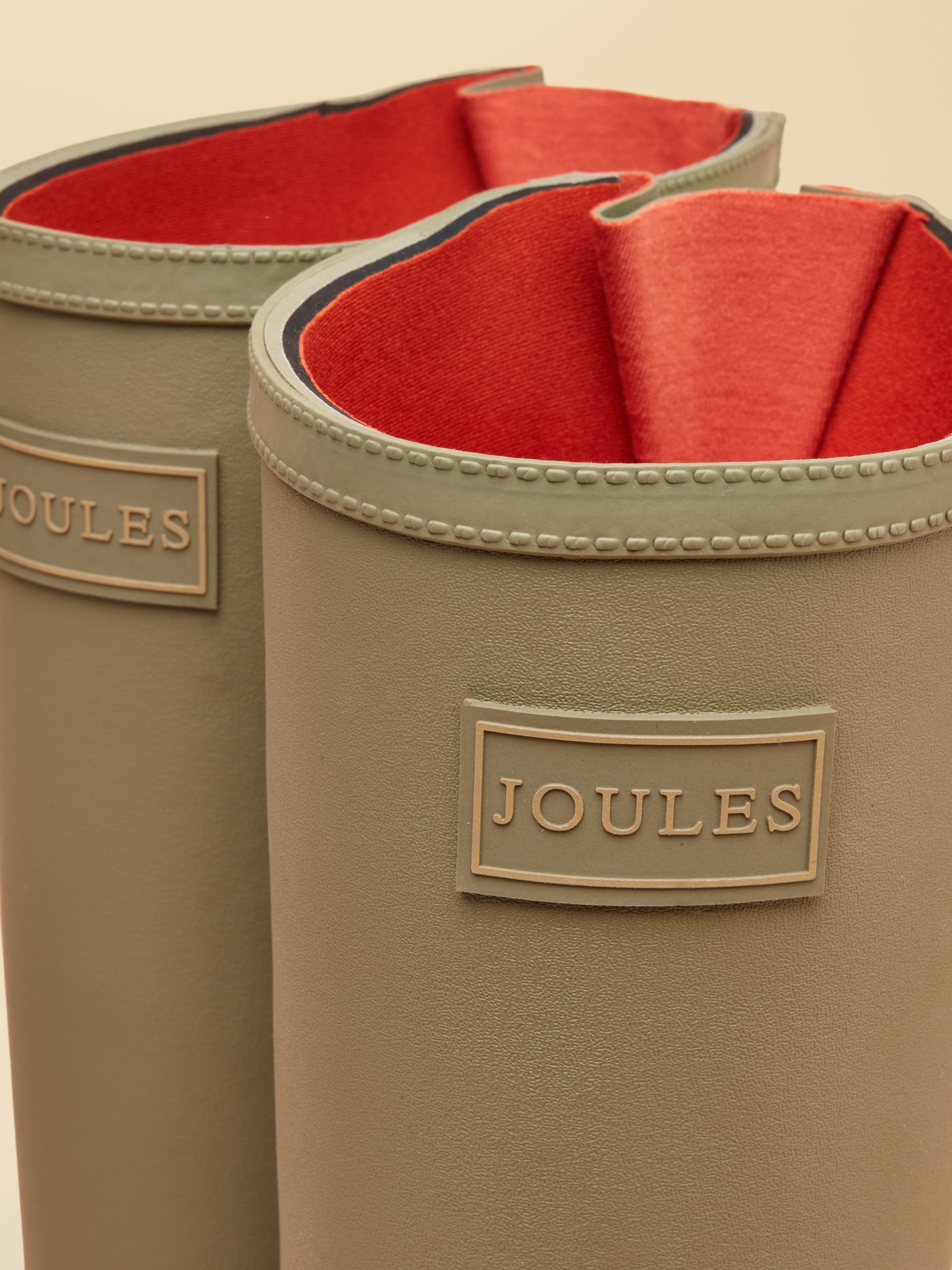 Luxe Khaki Green Neoprene Lined Tall Wellies - Image 6 of 6 Luxe Khaki Green Neoprene Lined Tall Wellies - Image 6 of 6