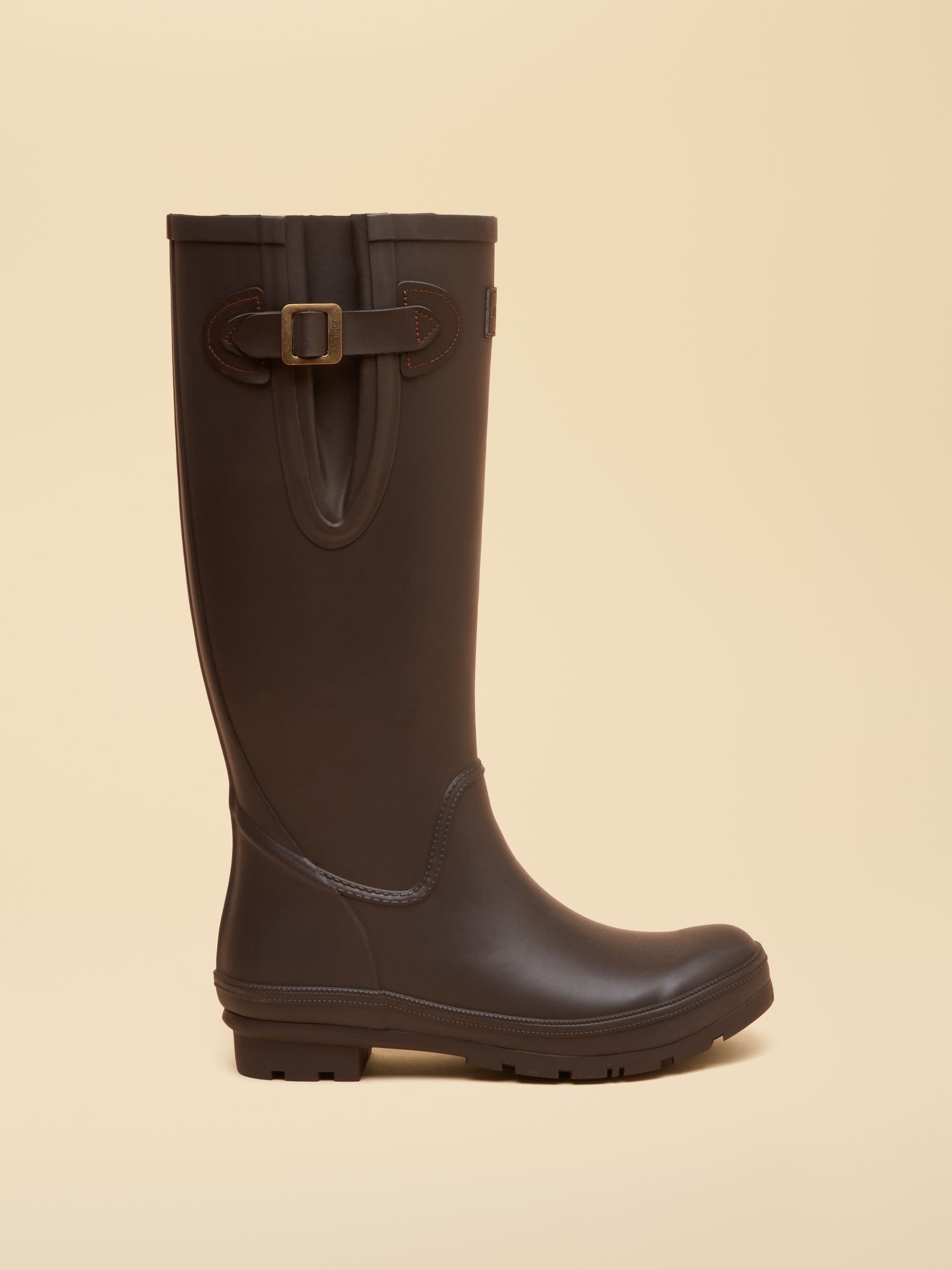 Houghton Chocolate Brown Faux Fur Lined Tall Wellies - Image 2 of 6